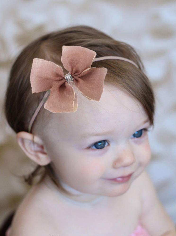 Flairs New York Baby Infant Christmas Holiday Floral Elastic Headbands - Soft Hair Bands for Newborn Girls, Toddlers & Kids - Perfect for Holiday Photos, Birthday Parties & Special Occasions