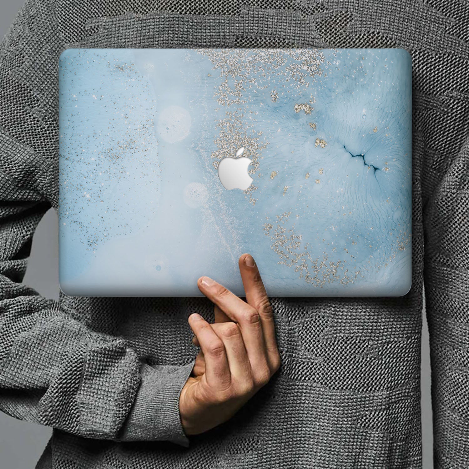 Premium Marble Gold MacBook Case - Slim Protective Cover for MacBook Pro/Air - Durable & Stylish Laptop Sleeve for Work, Travel & School