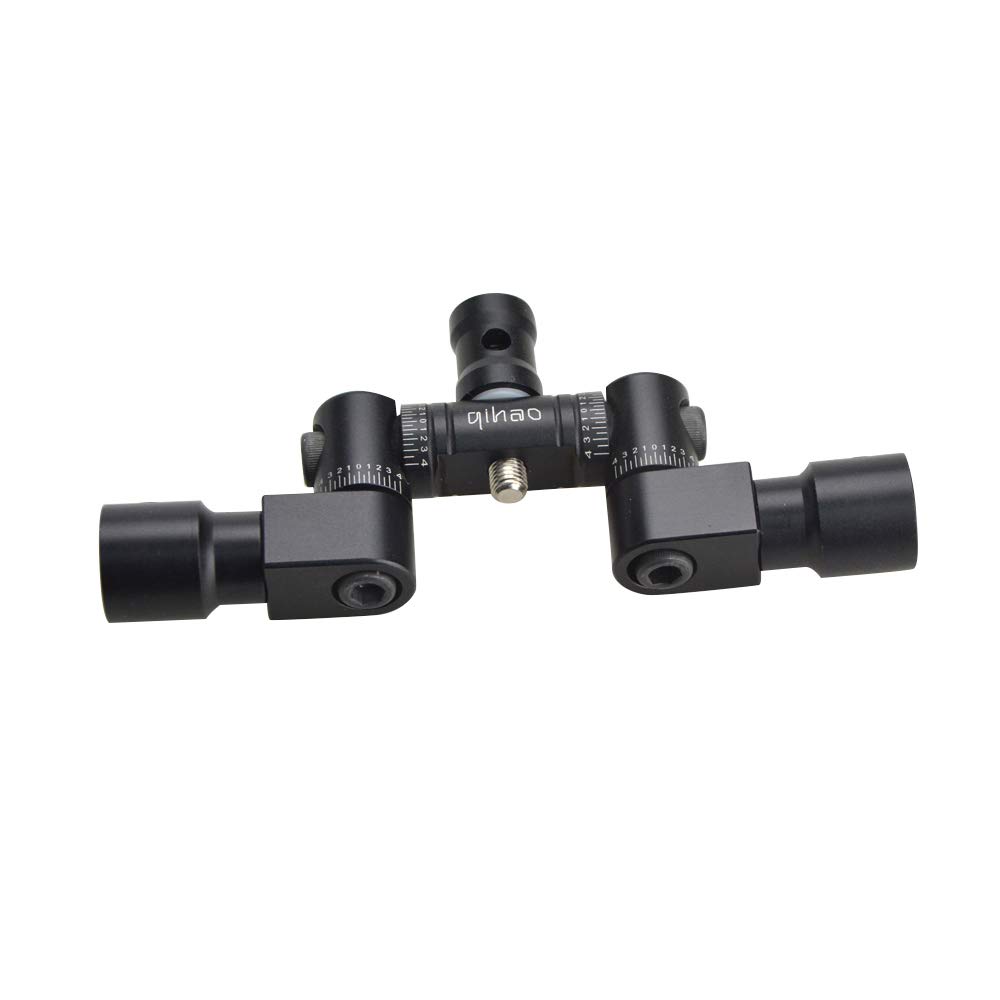 AMEYXGS Adjustable Aluminum Alloy V-Bar Mount for Archery - Double Side Quick Disconnect Stabilizer Bar, Reduces Vibration Noise & Improves Bow Stability | Perfect for Target Practice, Hunting, and Competitive Shooting