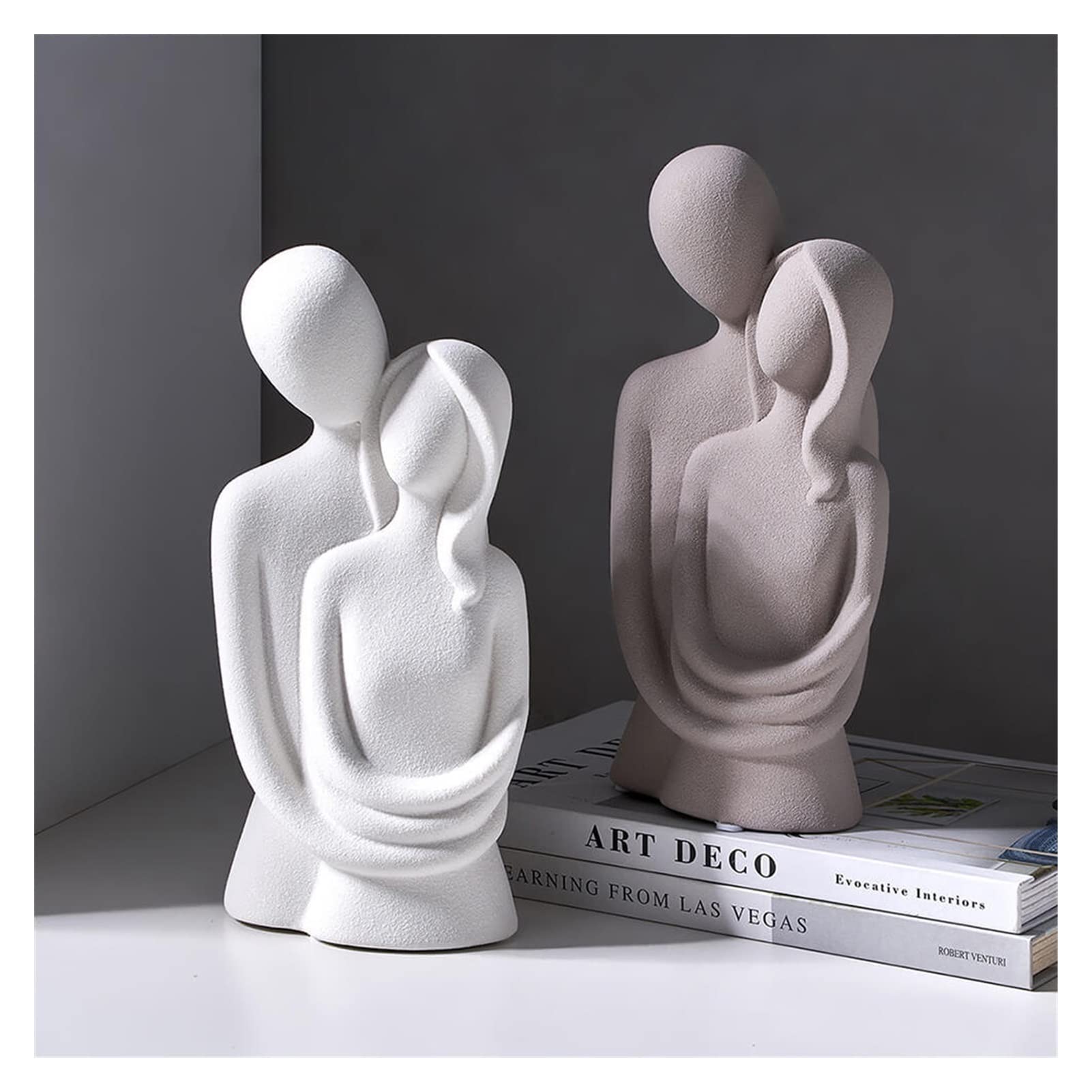 Abstract Thinker Sculpture - Modern Resin Statue for Home & Garden Decor, Deep Blue Art Figure - Perfect for Living Room, Office, or Christmas Gift