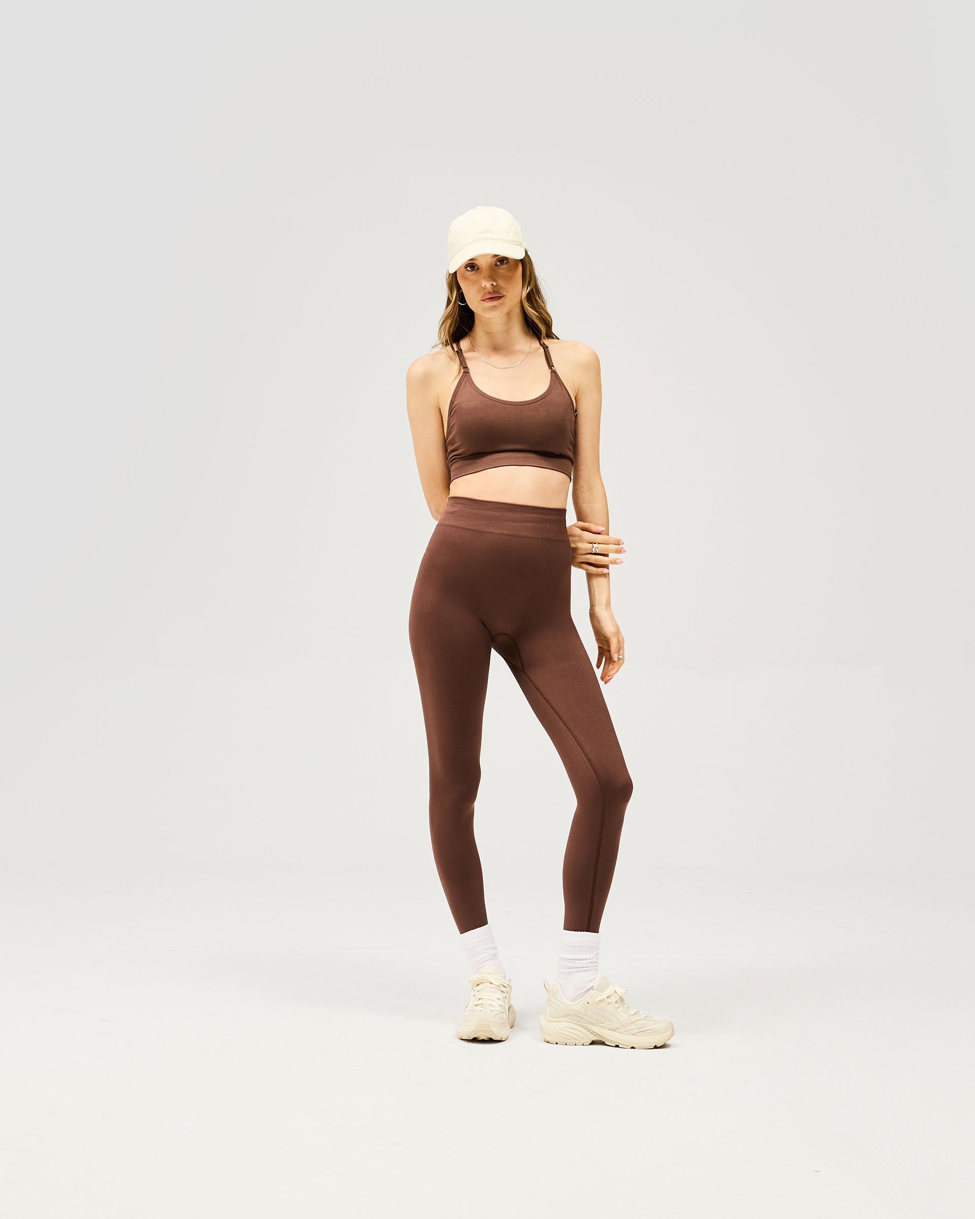 Owners Club Contour Seamless Leggings - High Waisted Yoga Pants for Women, Mocha Brown | Perfect for Workouts, Yoga, Running & Lounge Wear