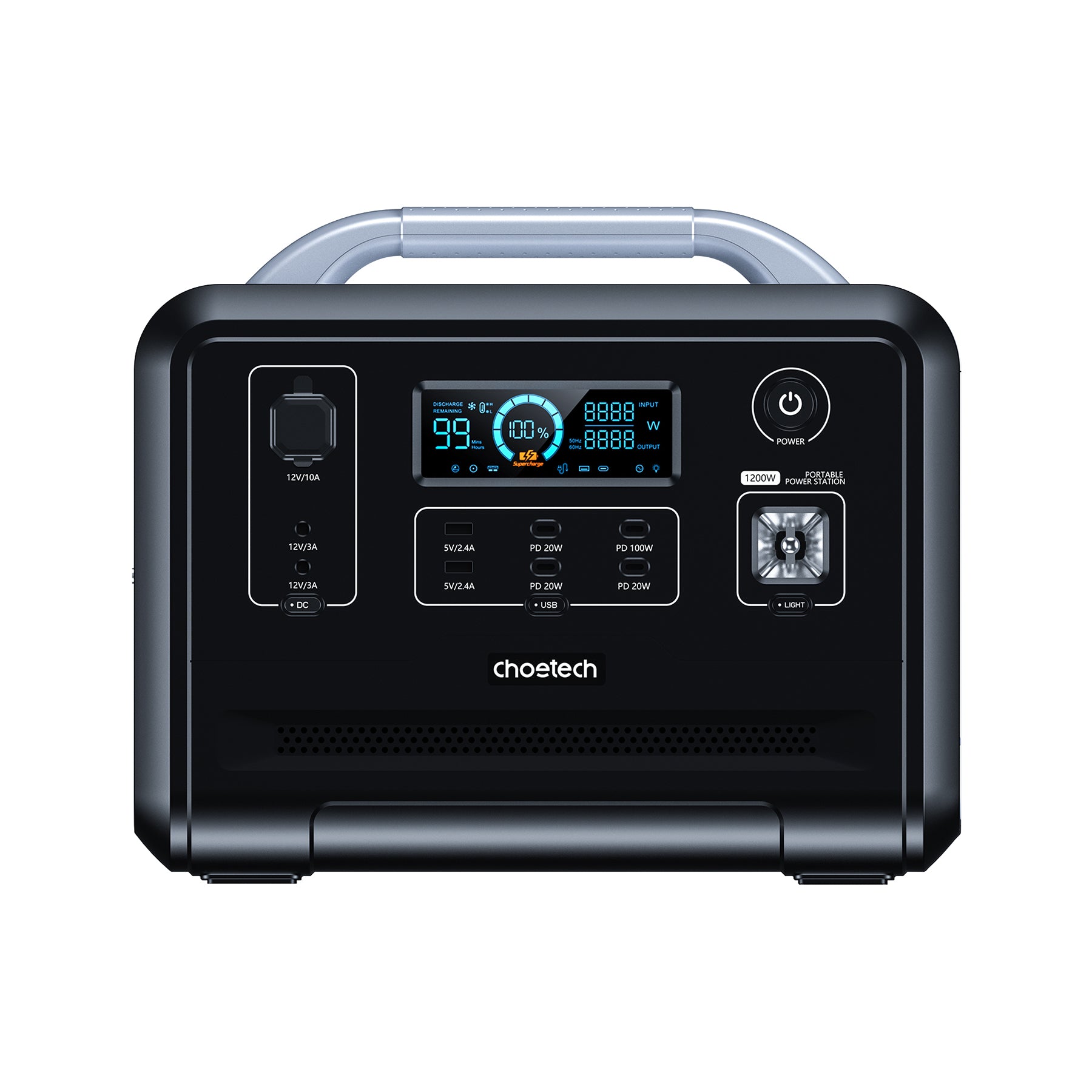 Choetech BS005 1200Wh Portable Power Station with Bidirectional Charging | Solar Generator for Camping, RV Trips & Emergency Backup Power