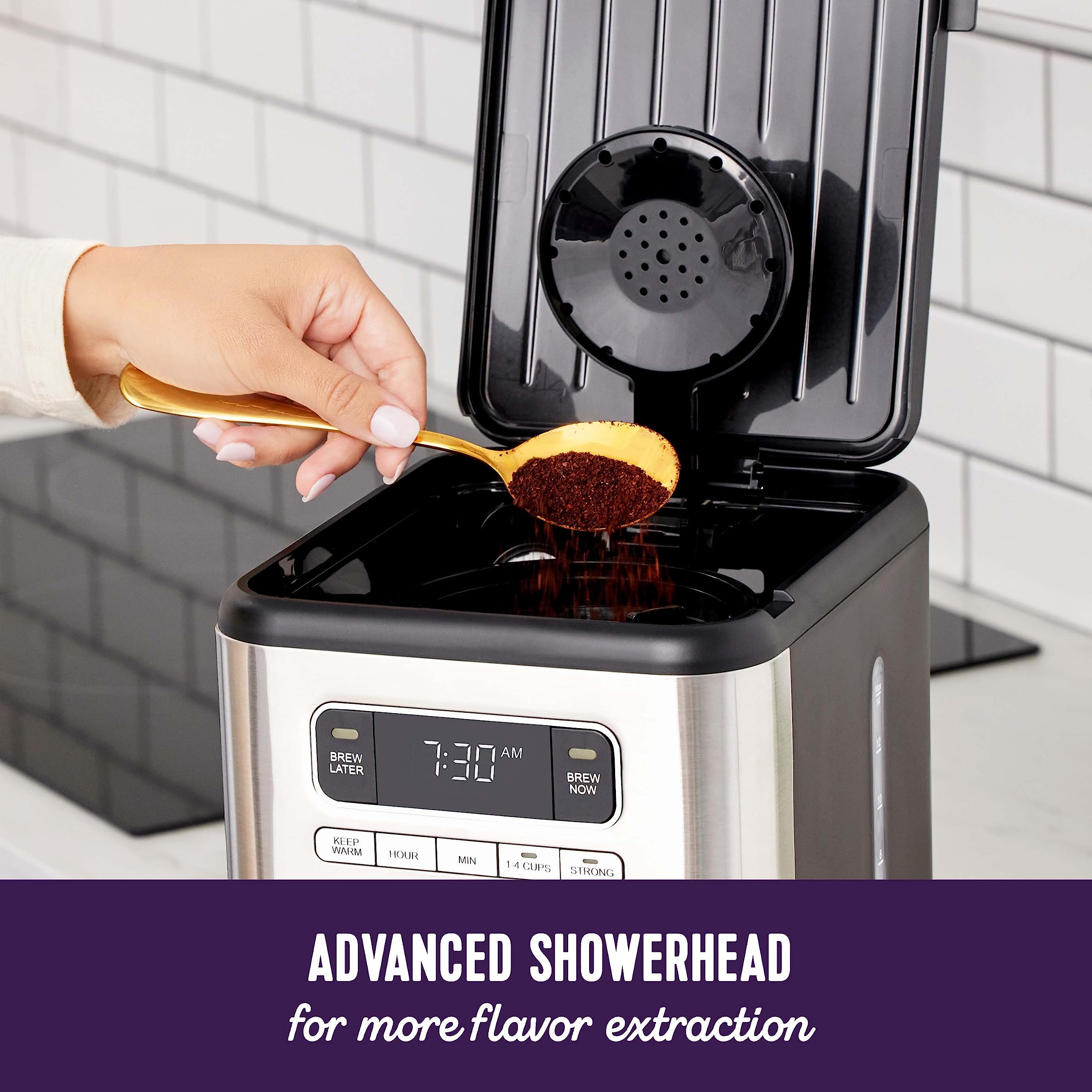 Mr. Coffee 14 Cup Programmable Coffee Maker with Timer, Stainless Steel - Perfect for Home, Office & Entertaining Guests