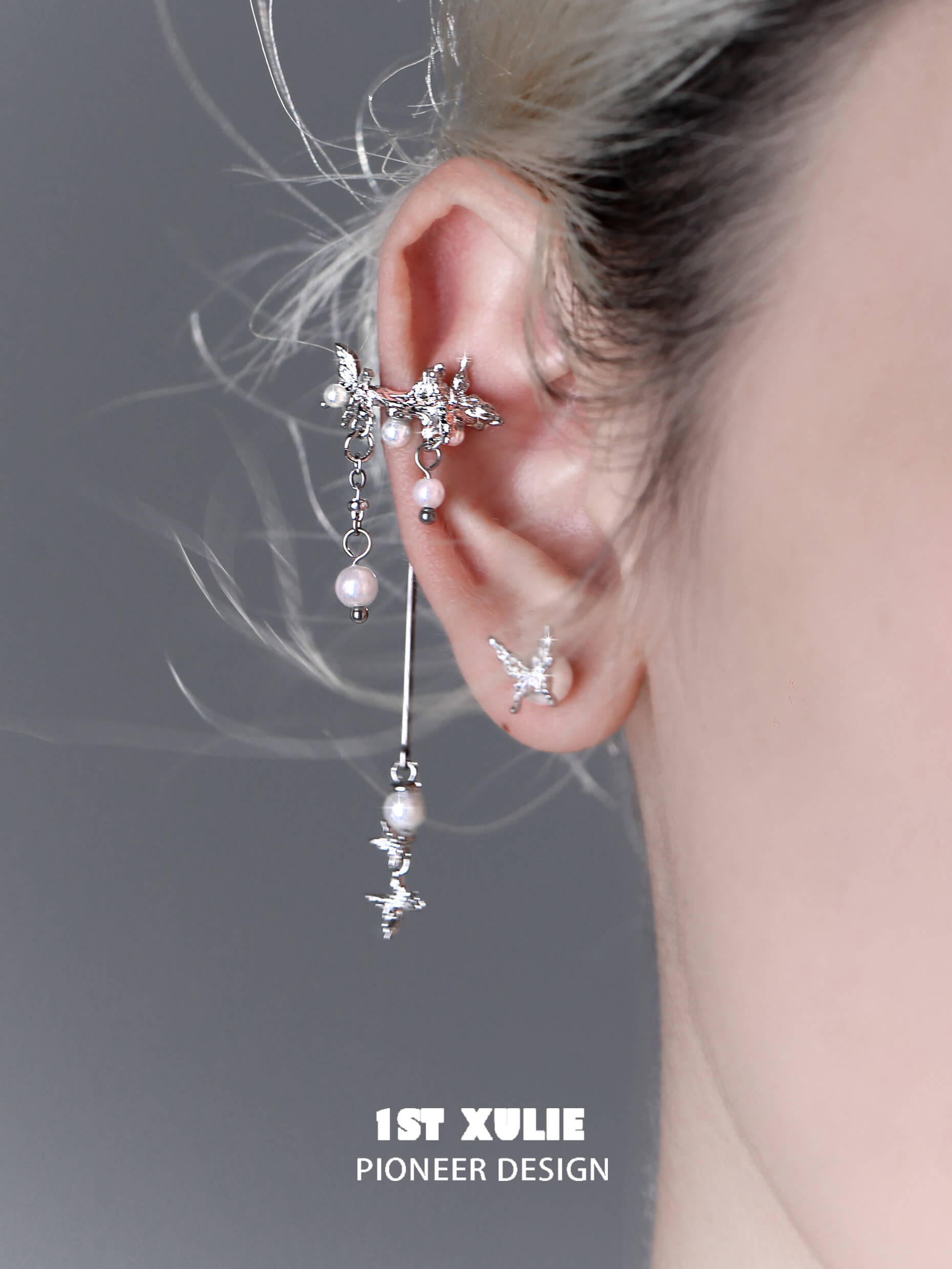 18K Gold Plated Pearl Tassel Earrings for Women - Elegant Dangle Clip-On Earrings for Parties, Weddings & Special Occasions