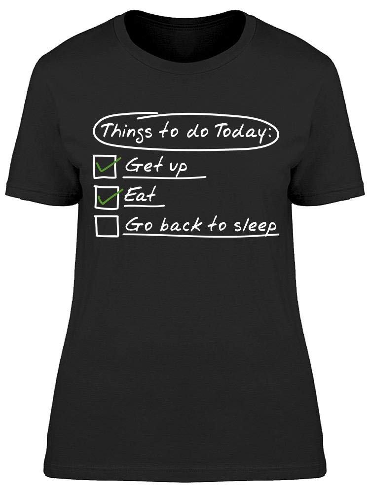 Women's 'Things to Do Today' Graphic T-Shirt - Casual Comfort Tee for Everyday Wear, Running Errands & Weekend Outfits