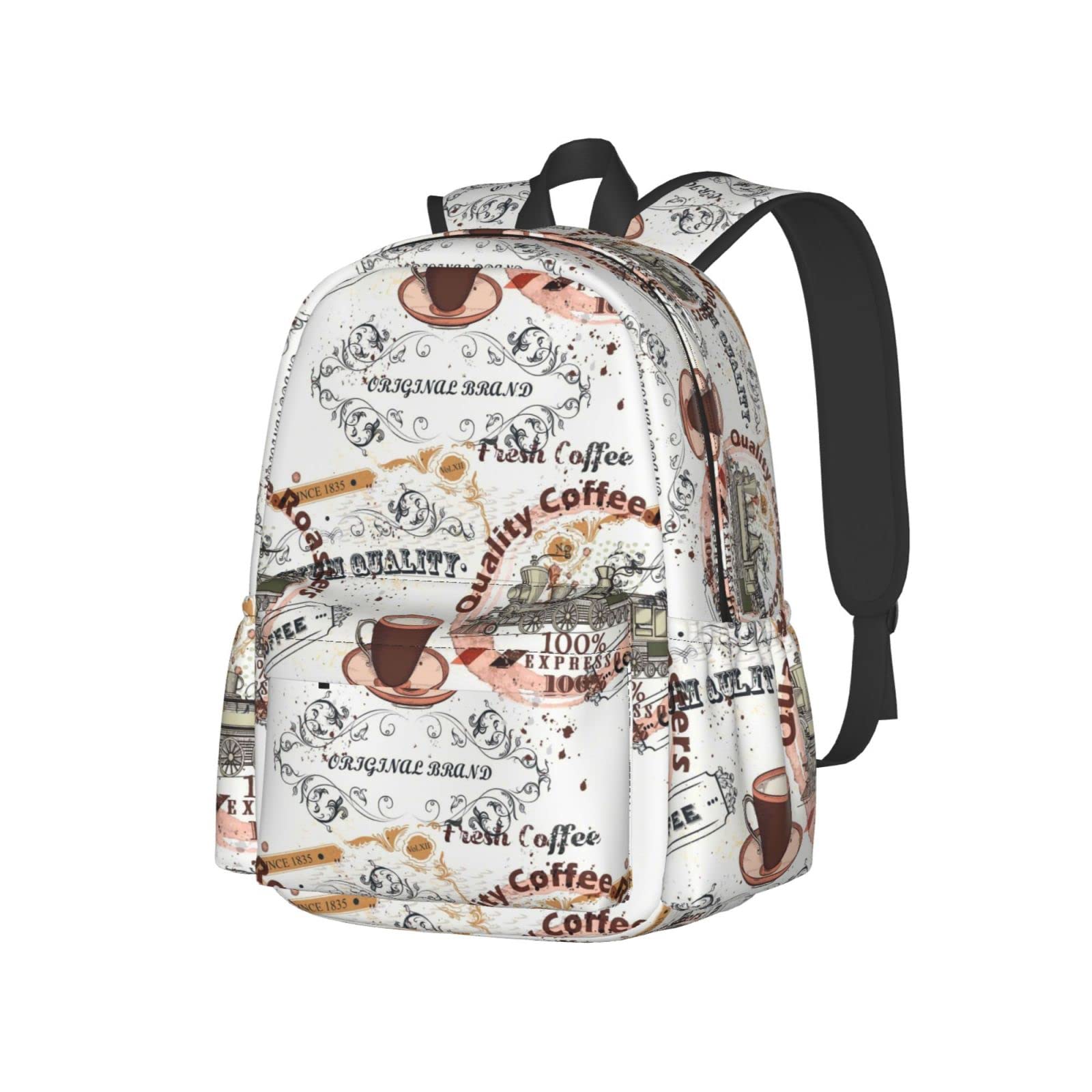 Vintage Speckled Galaxy Print Laptop Backpack - Water Resistant College Bookbag for Men & Women, Perfect for School, Travel & Work | Retro Style Computer Daypack with Animal Print Design