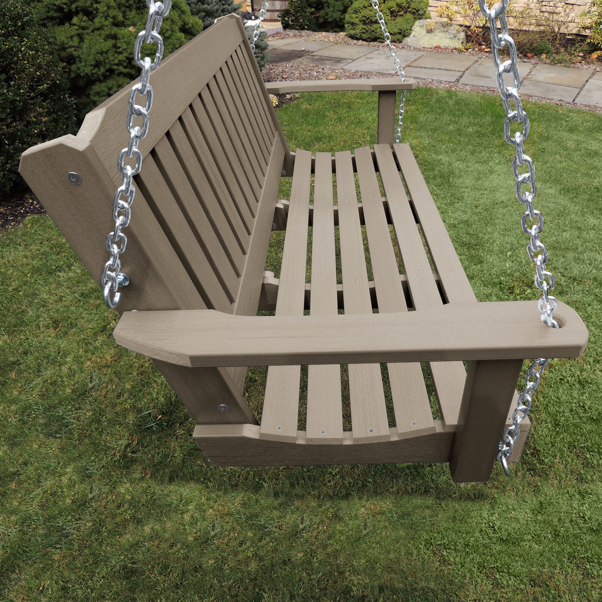 5ft Lehigh Porch Swing - Heavy Duty Outdoor Hanging Bench for Garden, Patio, Deck - Perfect for Relaxing & Lounging in Backyard, Front Porch or Balcony