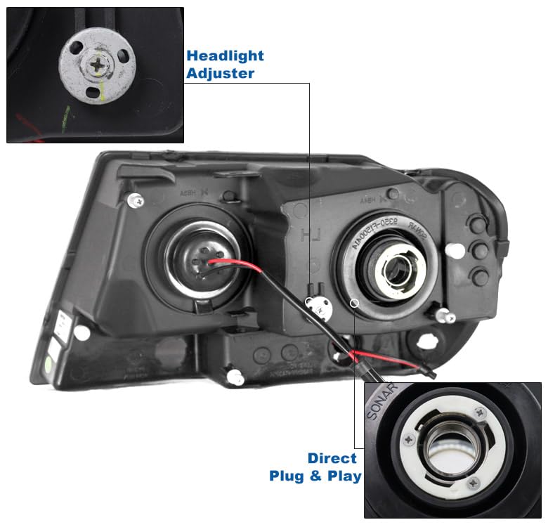 LED Headlights for 1999-2004 Jeep Grand Cherokee with DRL - Off-Road Lighting Upgrade