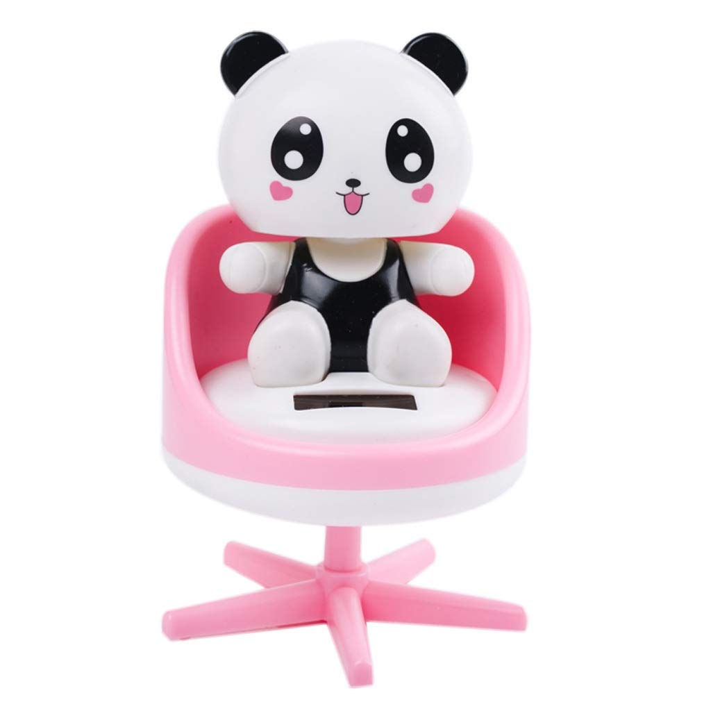 Solar Powered Cute Panda Car Decor - Dancing Swing Toy for Dashboard, Novelty Gift & Fun Car Accessories - Perfect for Road Trips, Commuting & Office Desk Decor