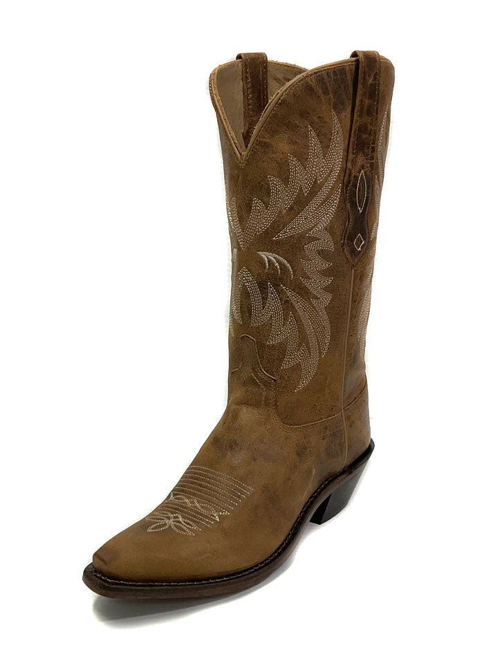 Old West LF1610 Women's Snip Toe Western Boots - Brown Cowgirl Boots for Country Dancing, Rodeo & Casual Wear