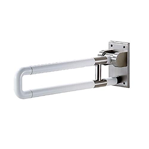 Sturdy Folding Shower Safety Grab Bar for Bathtub - Non-Slip Nylon Handicap Assist Rail for Toilet & Bathroom - Wall to Floor Support for Elderly & Disabled (Perfect for Wet Bathrooms & Mobility Assistance)