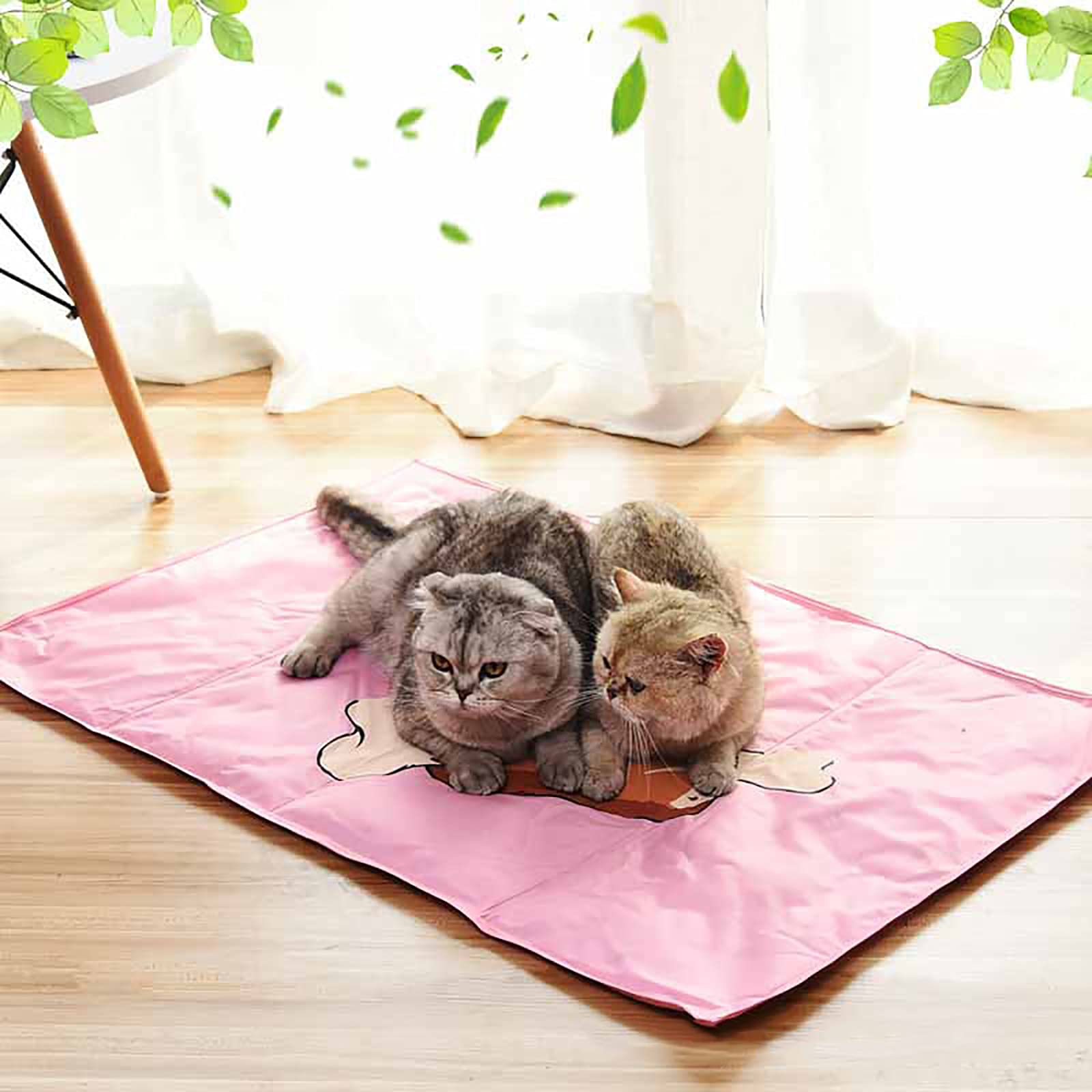 Cooling Mat for Dogs - Washable & Reusable Pet Cooling Pad for Hot Weather - Ideal for Home, Travel & Outdoor Use - Pink (M) - Keep Your Dog Cool in Summer