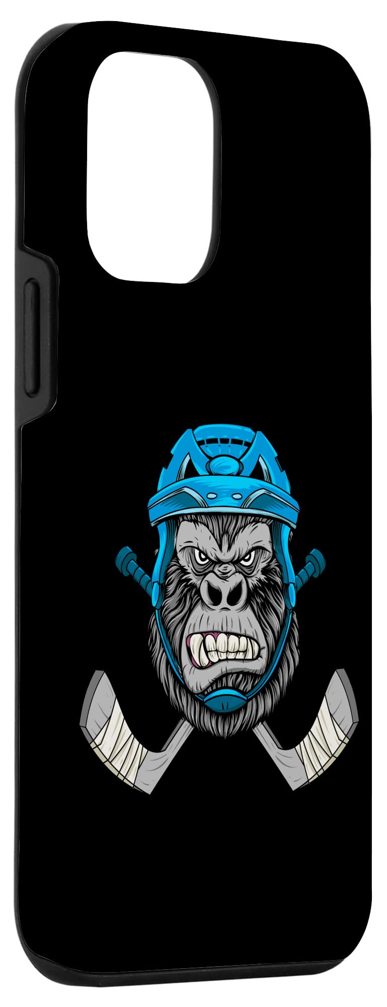 iPhone 12 Mini Hockey Case for Boys 8-12 - Gorilla Ice Hockey Player Design - Protective Phone Cover for Young Athletes - Perfect for Hockey Games, Practice & School