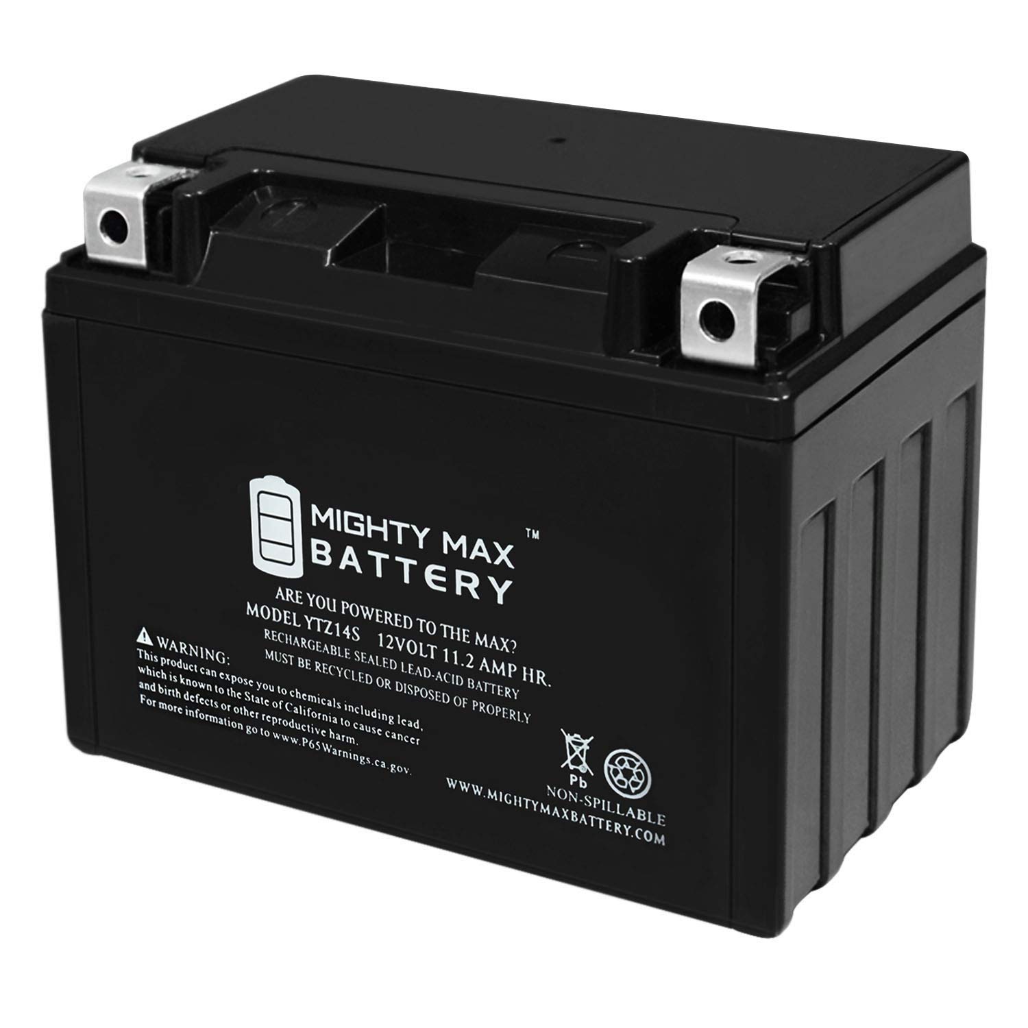 Mighty Max YTZ14S 12V 11.2Ah High Performance Motorcycle Battery - Compatible with KTM 1090 Adventure (2019) | Perfect for Off-Road Adventures & Long-Distance Riding