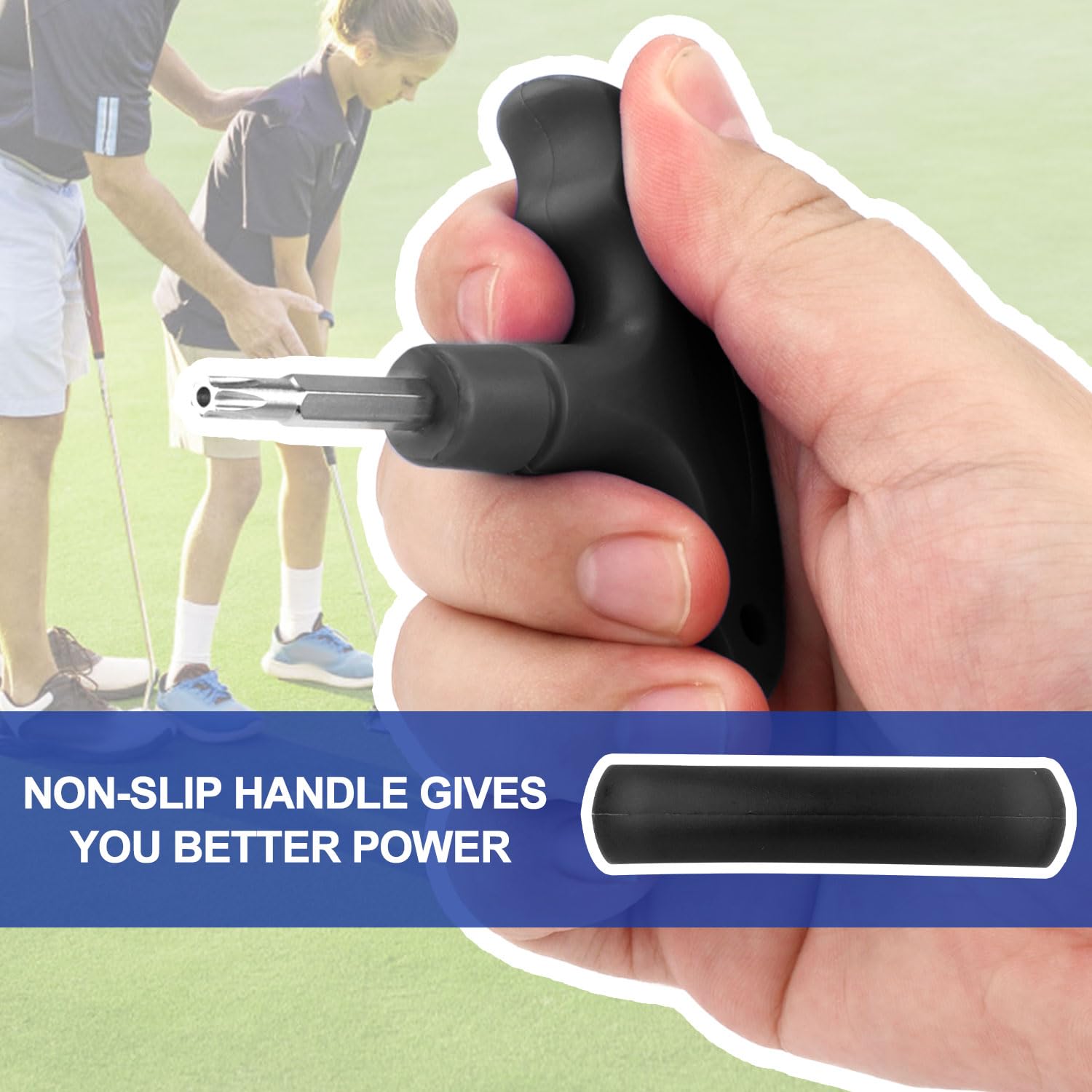 **Adjustable Golf Torque Wrench with Plastic Handle – Metal Golf Driver Tool & Spike Wrench for Club Adjustments – Portable Golf Club Equipment (Black) – Perfect for Golf Course & Home Practice**
