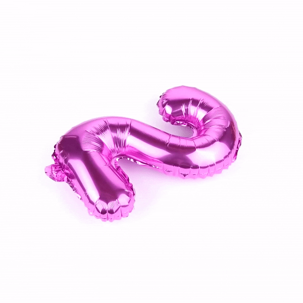 Balloonify Pink Mylar Number 2 Balloon - 16 Inch - 1 Count Box - Perfect for Birthday Parties, Baby Showers & Anniversary Celebrations