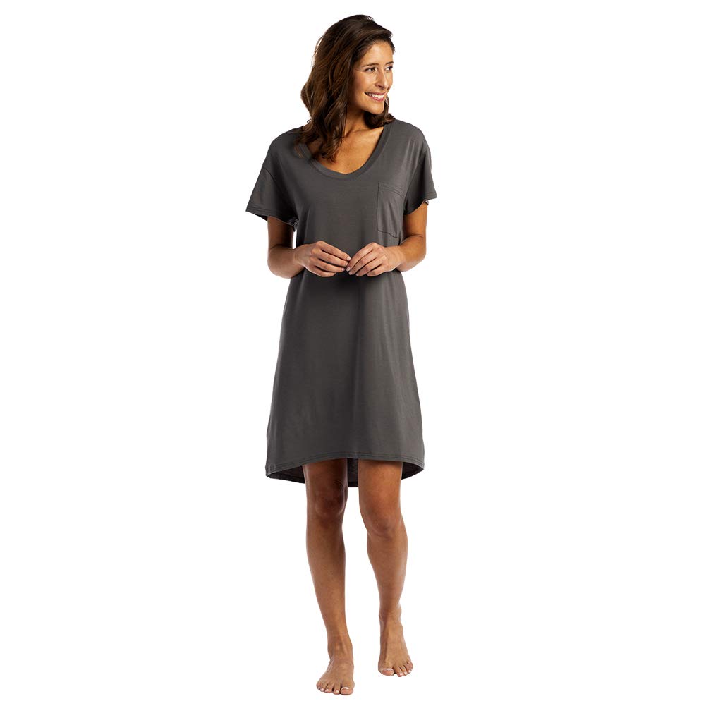 Softies Women's Cooling Boyfriend Sleep Shirt Nightgown - Breathable & Comfortable Sleepwear for Hot Sleepers - Perfect for Summer Nights, Lounging & Relaxing at Home