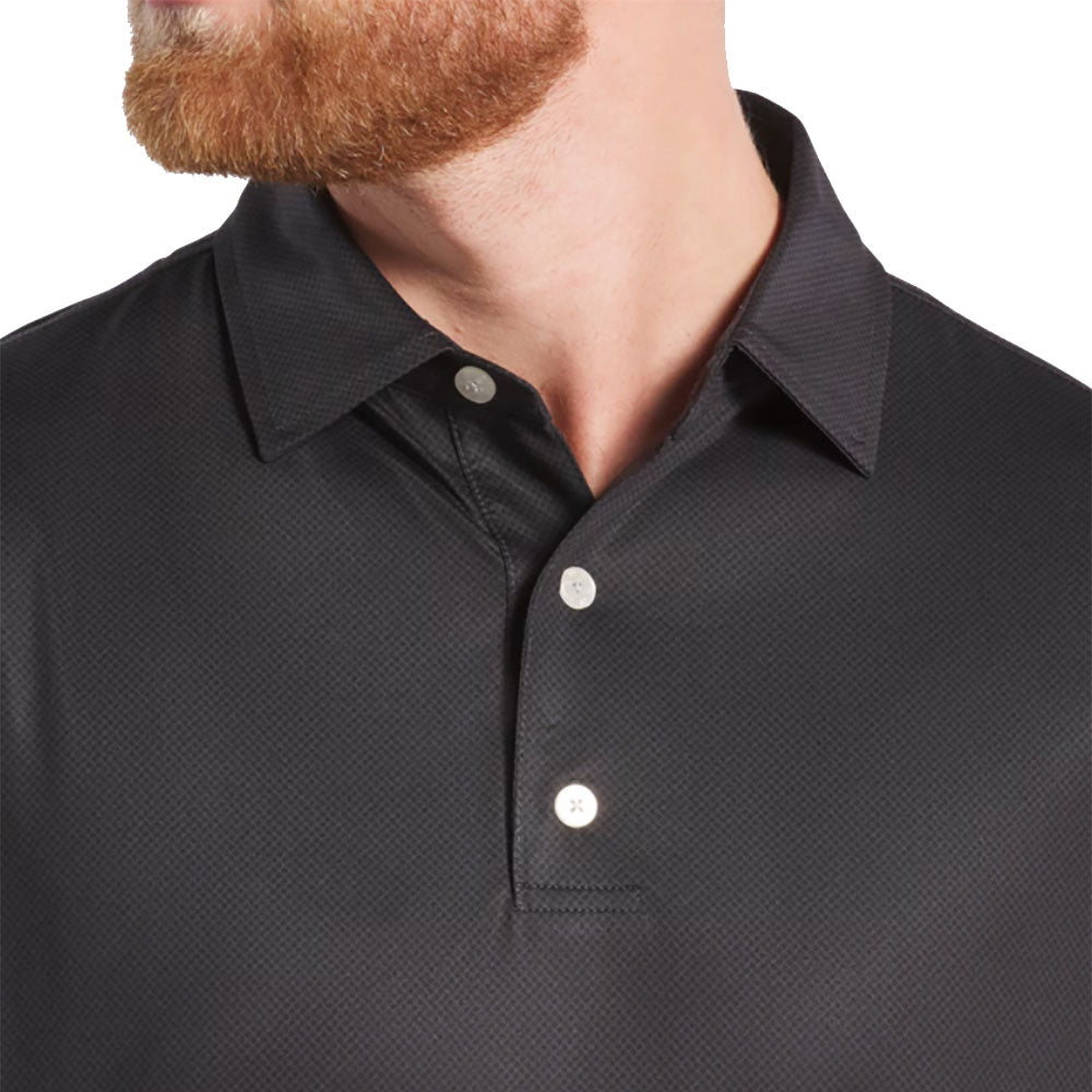 FootJoy Men's Tonal Dot Print Lisle Golf Polo Shirt - Moisture-Wicking & Breathable for Comfort on the Course | Perfect for Golf Tournaments & Casual Summer Wear