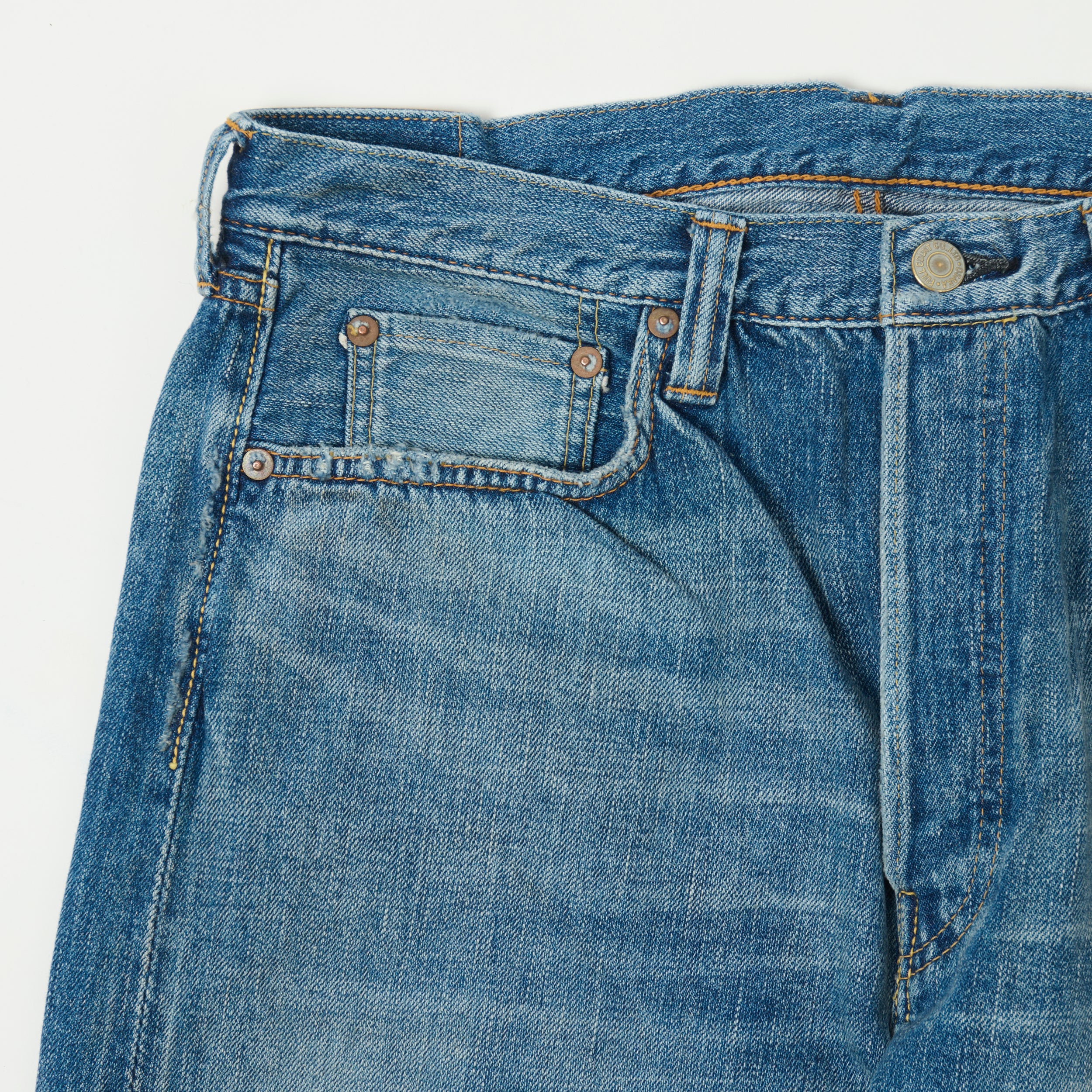 Full Count 1341 1108SS 11.5oz Regular Straight Fit Jeans for Men - Classic Blue Denim Pants with Dartford Wash | Perfect for Casual Wear, Work & Everyday Outfits
