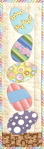 Easter Eggs Wall Hanging Decor - Colorful Spring Holiday Home Decoration for Easter Party, Living Room & Nursery