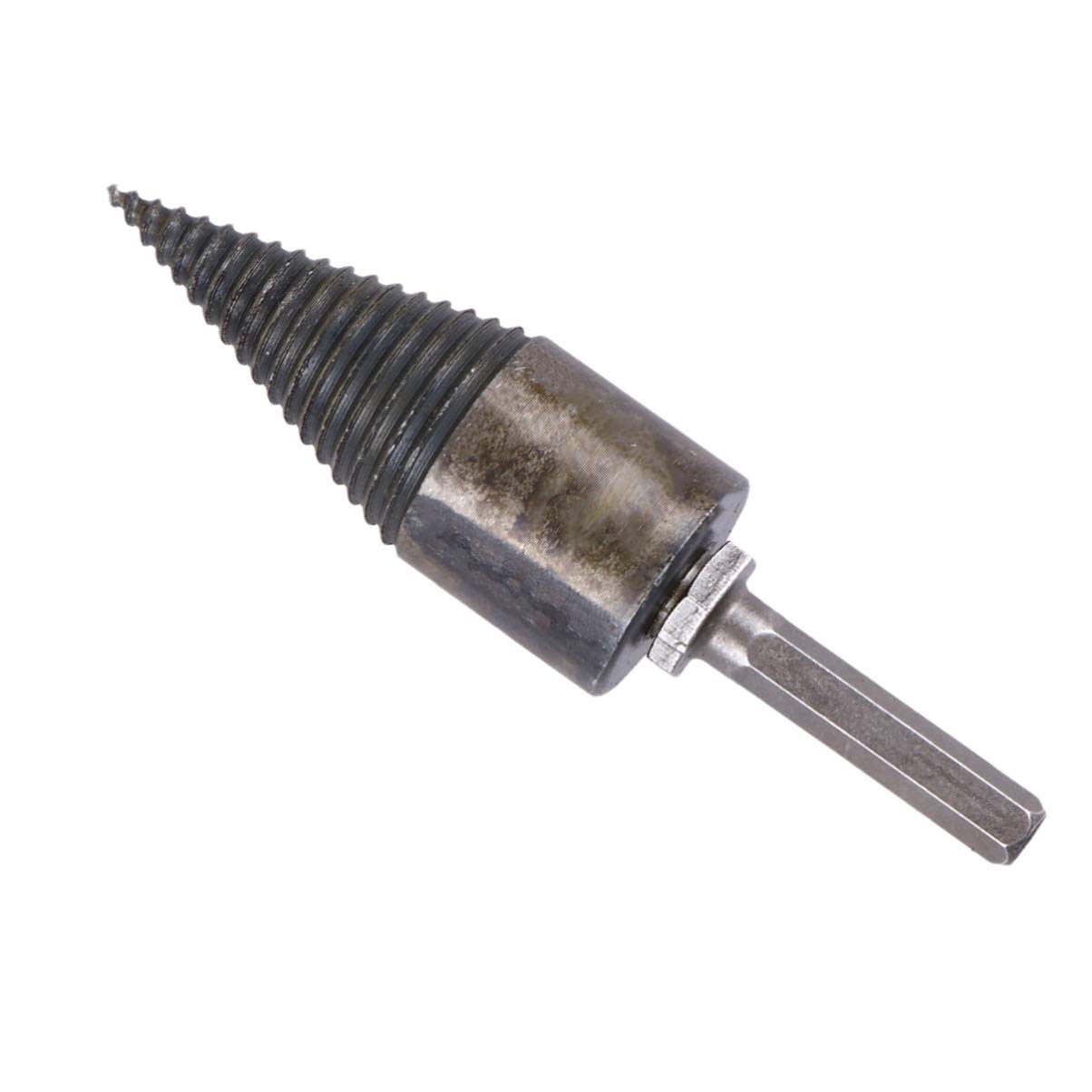 DOITOOL 32mm Hexagon Steel Firewood Log Splitter Drill Bit - Heavy Duty Wood Splitting Tool for Fast Firewood Chopping - Perfect for Camping, Fireplace & Wood Stove Use