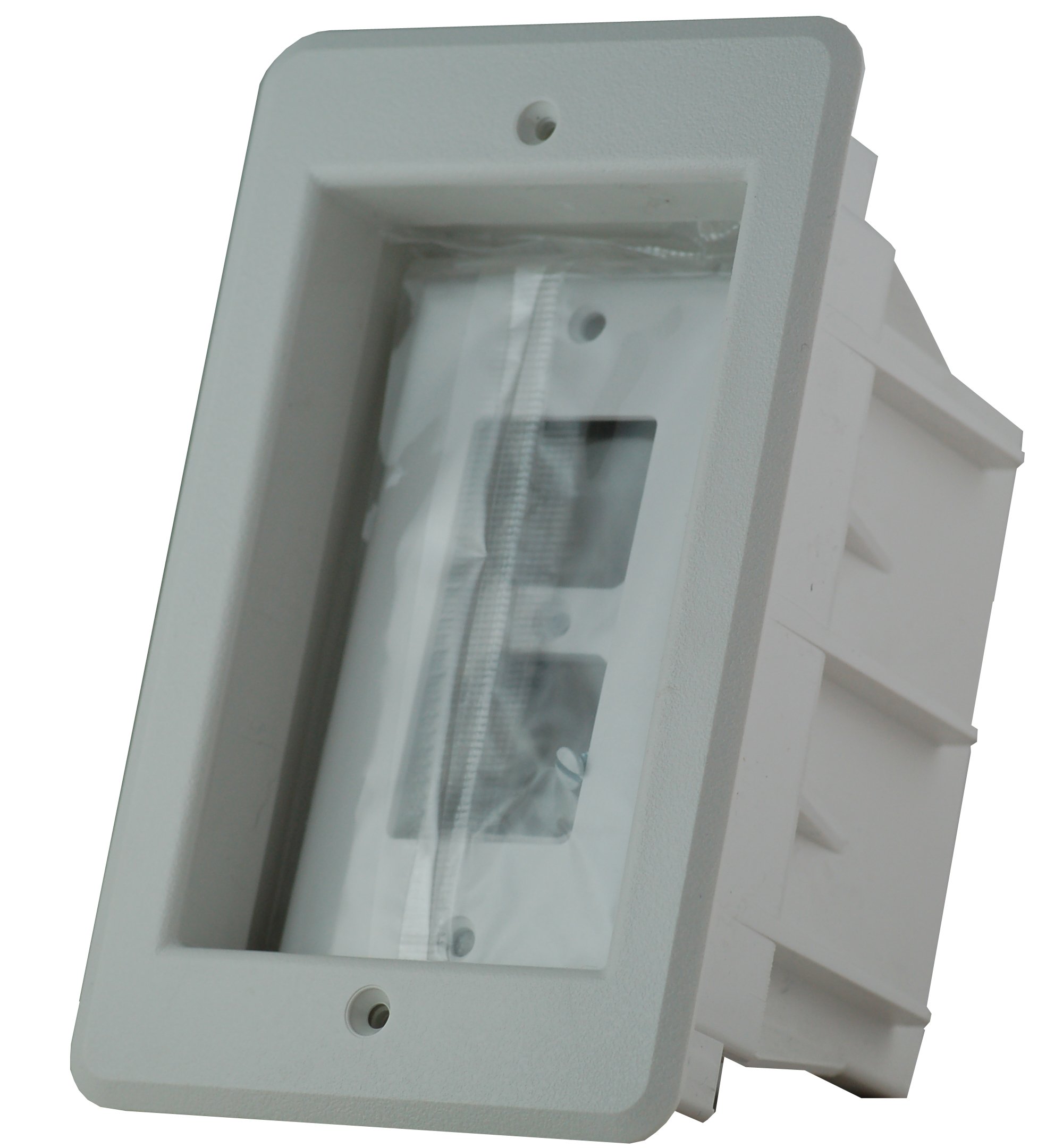 Arlington DVFR1W-1 Recessed Single Gang Electrical Outlet Mounting Box - Ideal for Home Wiring, DIY Projects & Professional Electrical Installations