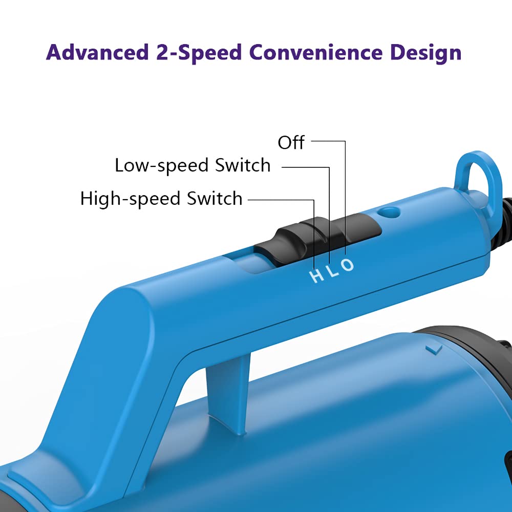 Shernbao High Velocity Car & Motorcycle Dryer Blower | 110V Portable Air Blower for Auto Detailing, Cleaning & Dusting | Perfect for Drying Vehicles, Removing Water Spots & Cleaning Hard-to-Reach Areas