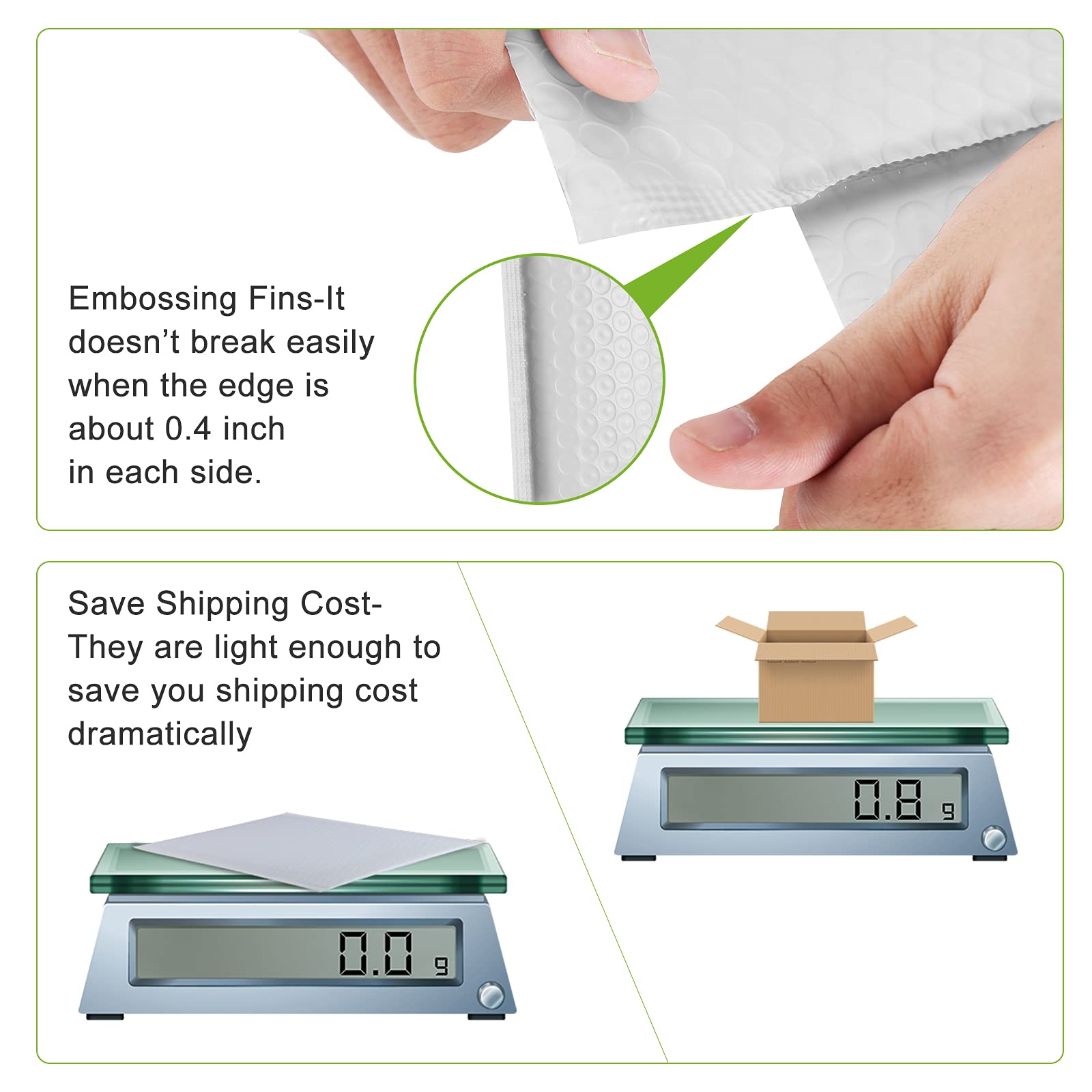 1200 PCS 4x7 Inch White Poly Bubble Mailers - Self Seal Padded Envelopes for Shipping, Mailing & Gift Packaging - Waterproof & Protective Mailing Bags (3x7 Inch Usable Size) - Perfect for Ecommerce, Amazon FBA & Small Business Shipping