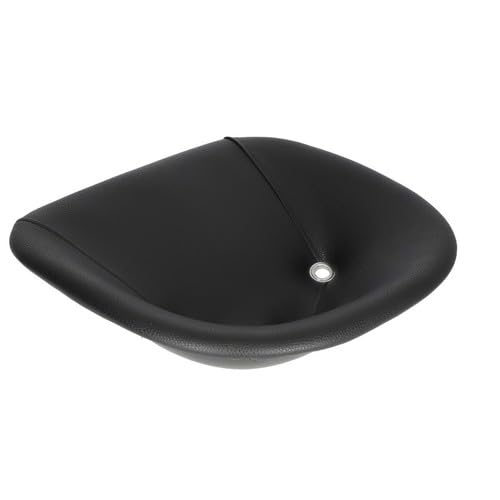 Black Vinyl Padded Steel Pan Seat - Comfortable & Durable for Kitchen, Restaurant, and Commercial Use