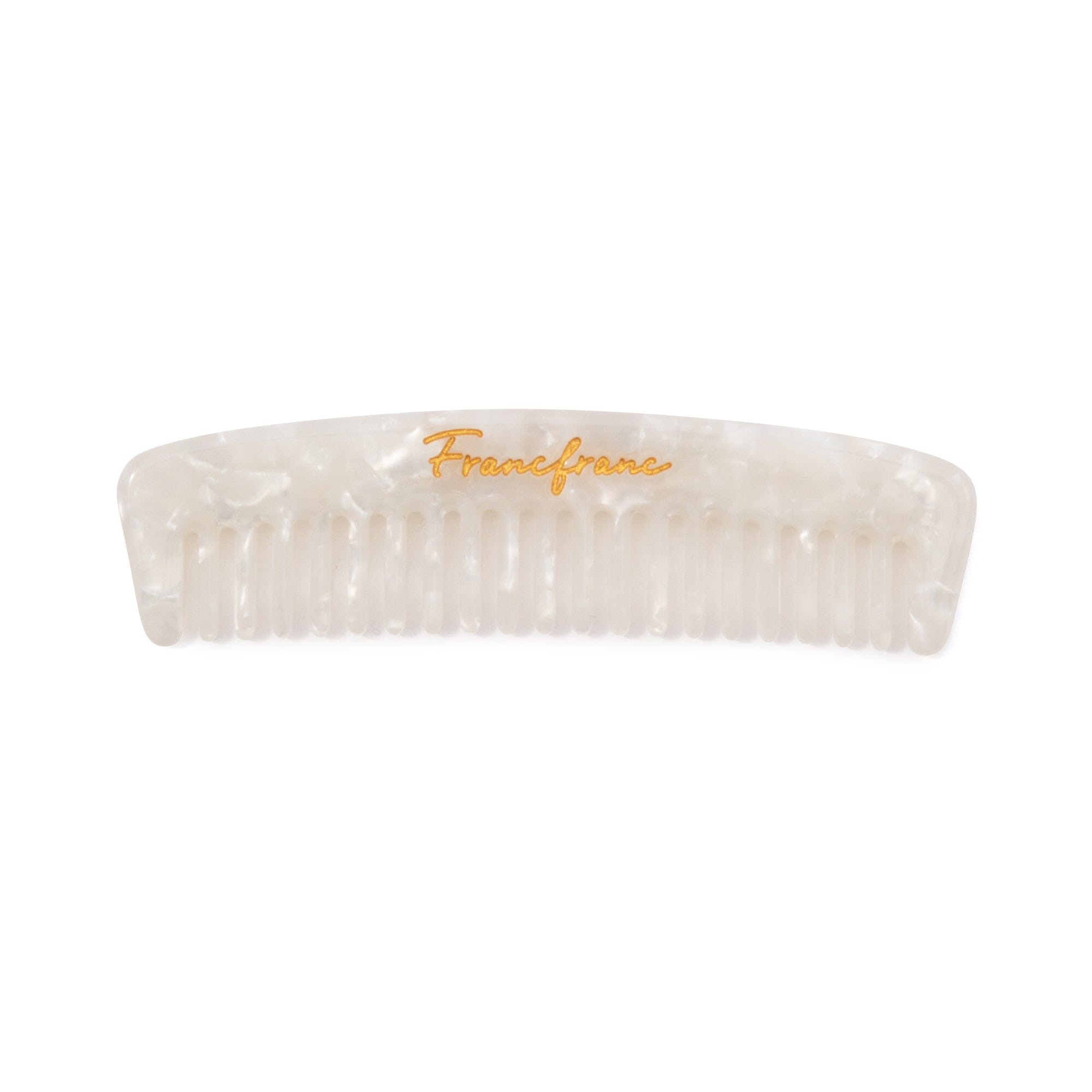 Compact Comb with Pouch - White | Travel-Friendly Hair Comb for Men & Women | Perfect for Travel, Gym, and On-the-Go Styling