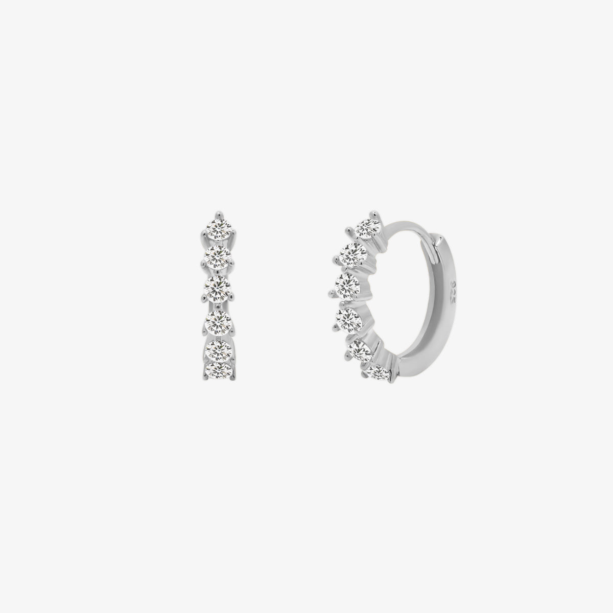 Cubic Bunch Huggie Earrings for Women - Minimalist Geometric Hoop Earrings for Everyday Wear | Perfect for Work, Parties & Casual Outfits