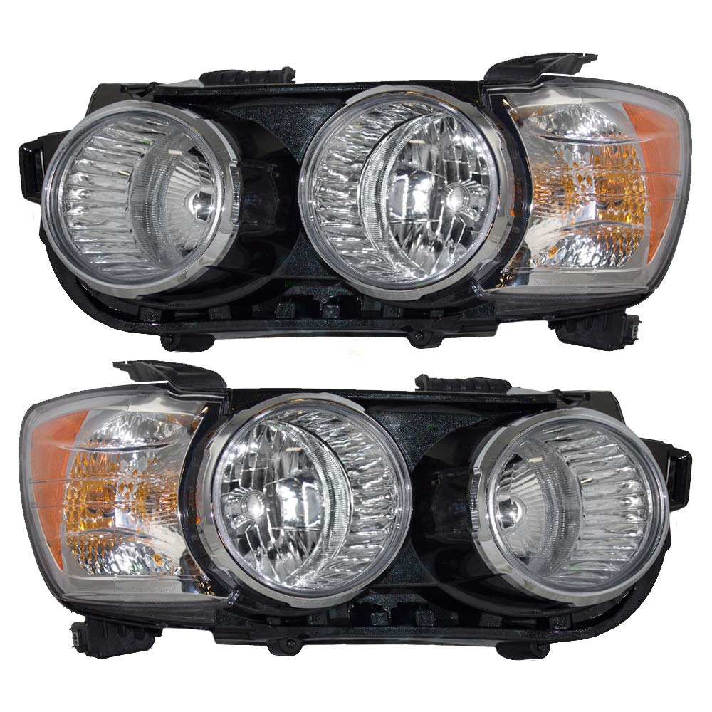 Brock Replacement Headlight Assembly Set for 2012-2015 Chevy Sonic - Driver & Passenger Side Headlights (Part# 96830971, 96830972) | Perfect for Night Driving & Foggy Conditions