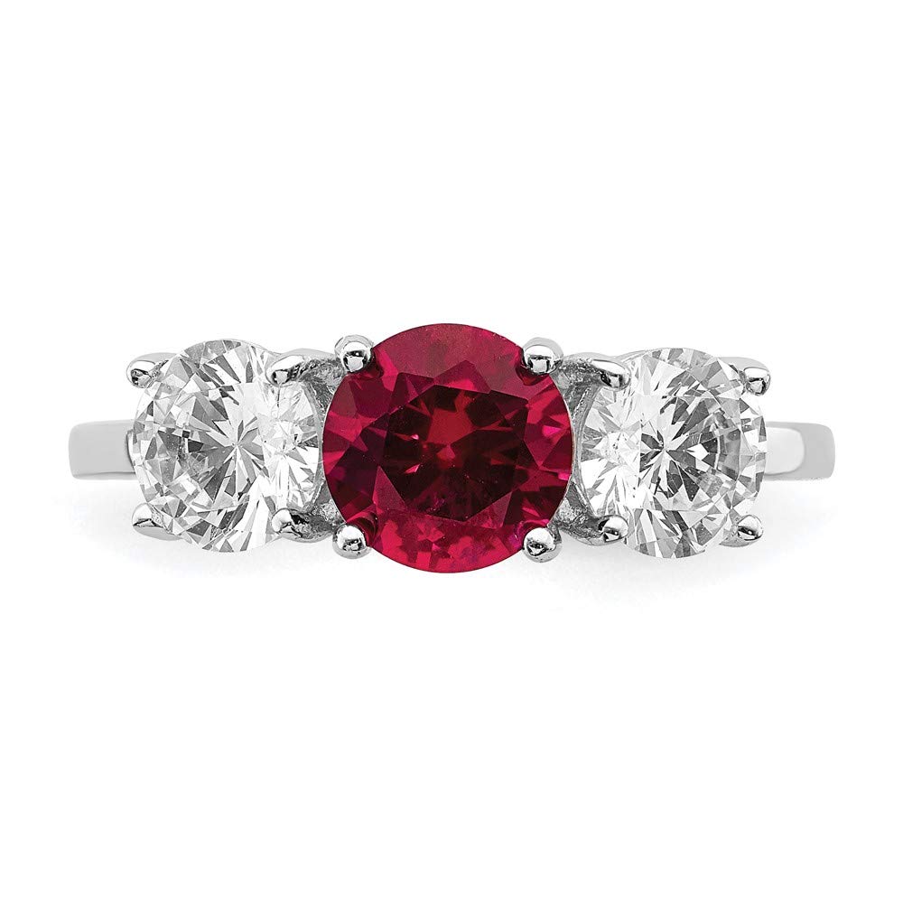 925 Silver CZ & Corundum Ring for Women - Elegant Gift for Her