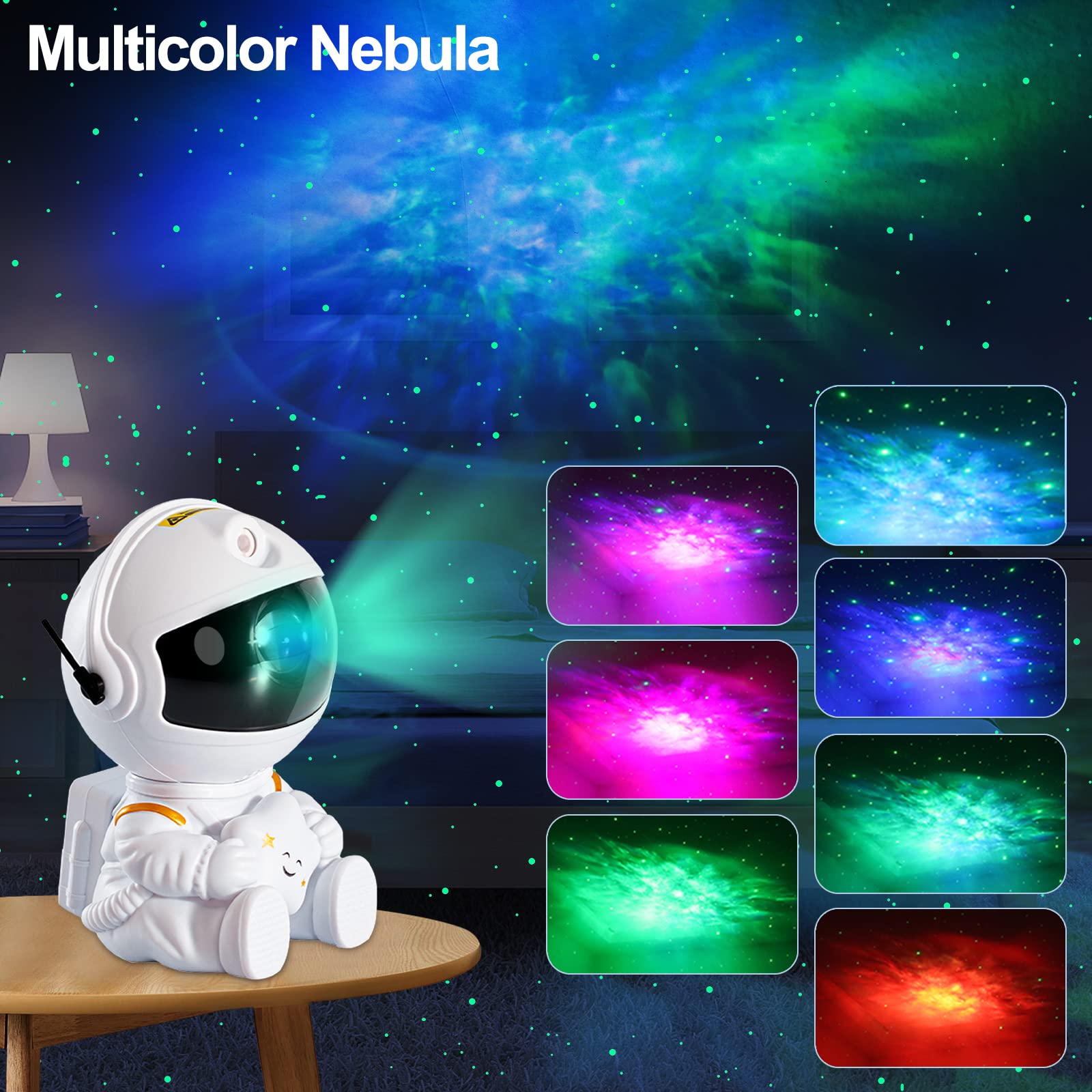 Astronaut Galaxy Projector Night Light with Remote Control - Starry Sky & Nebula Projector for Kids Bedroom, Gaming Room, Home Theater - Perfect for Sleep Aid, Relaxation, Parties & Ceiling Decor