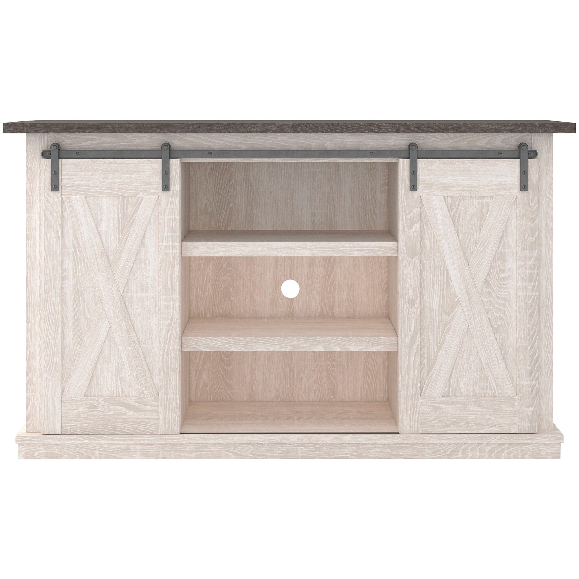Dorrinson 54 Inch Modern TV Stand with Storage Shelves - Perfect for Living Room Entertainment Center & Home Theater Setup
