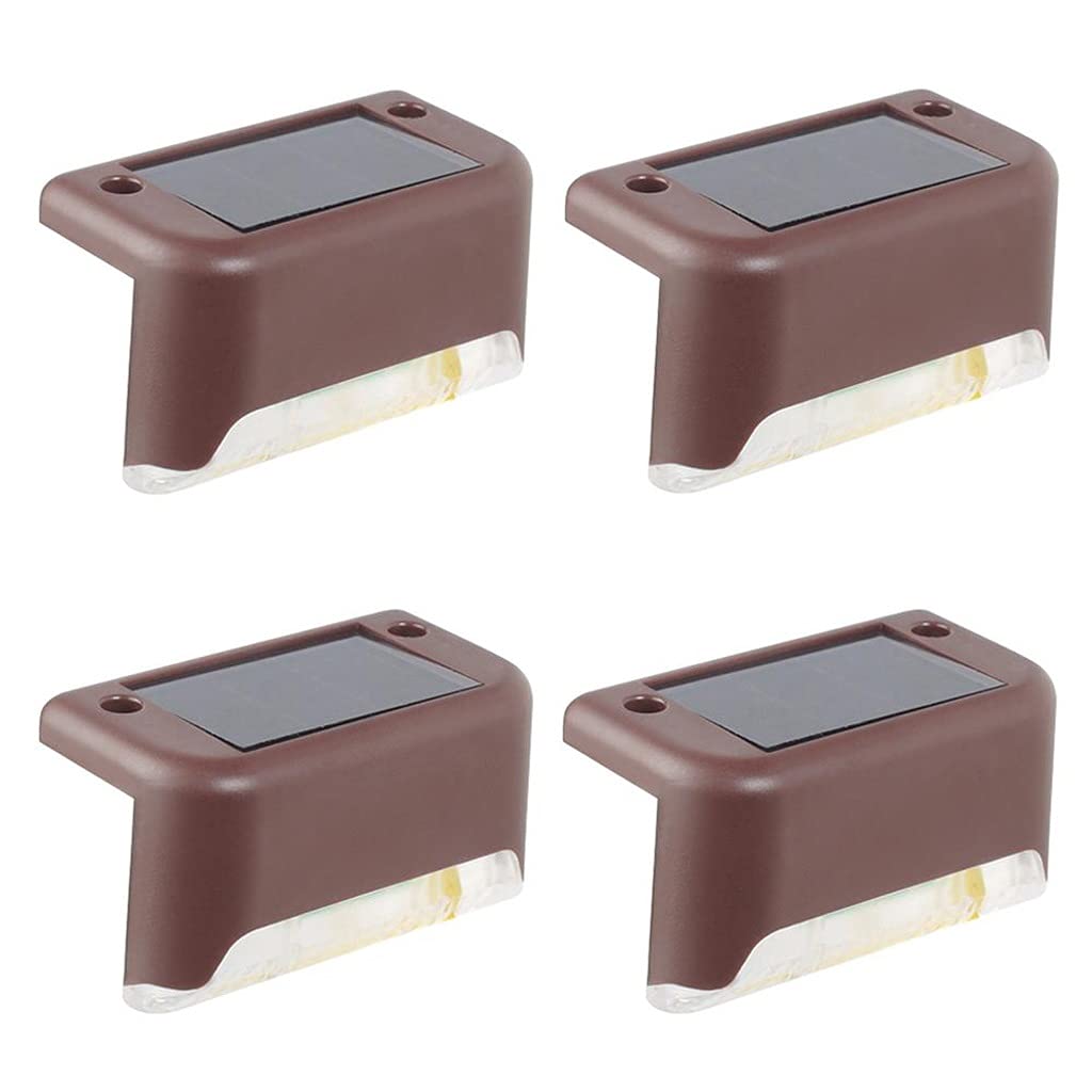 4PCS Solar Deck Lights with Intelligent Light Control - Waterproof Outdoor LED Pathway Lights for Garden, Yard, Patio, Stairs & Fence - Perfect for Nighttime Safety & Landscape Lighting