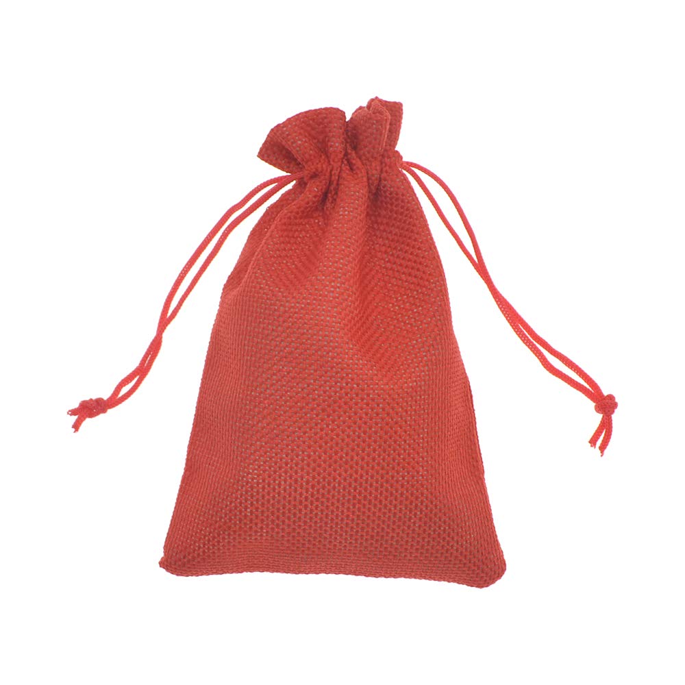 50Pcs Natural Burlap Drawstring Bags 5.9