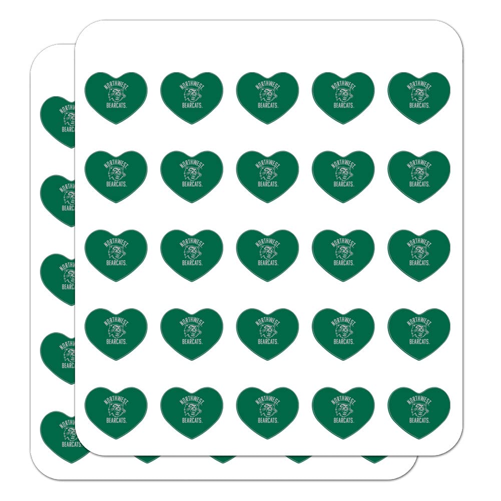 NW Missouri State Bearcats Heart Shaped Planner Stickers - Scrapbook & Calendar Decorative Stickers for DIY Crafting, School Supplies, and Bullet Journaling