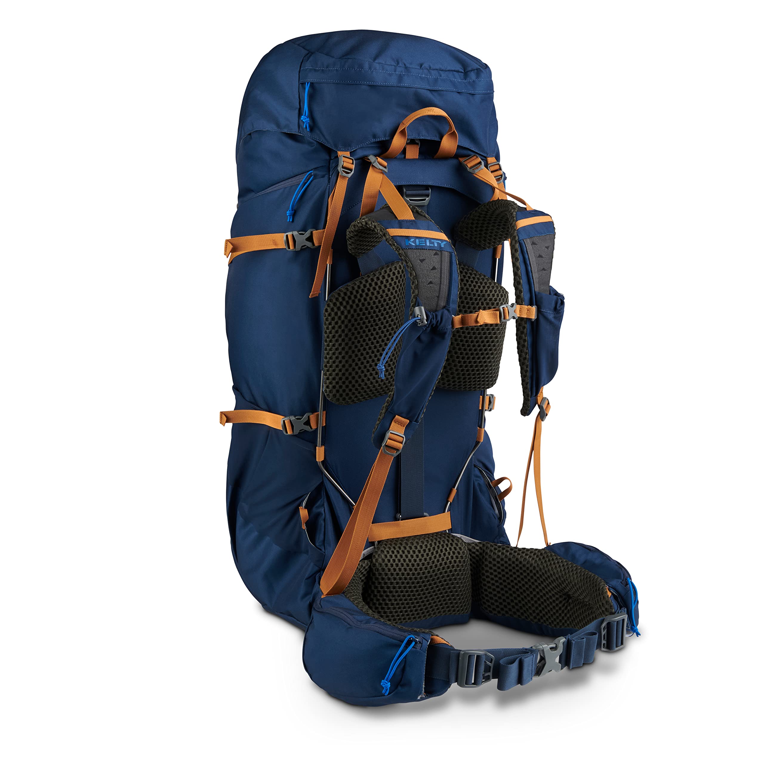 Kelty Glendale 105L Hiking Backpack - Lightweight Camping Backpack for Men & Women, Durable Travel Backpack with Adjustable Straps (Blue/Cathay Spice) - Perfect for Backpacking, Trekking & Outdoor Adventures