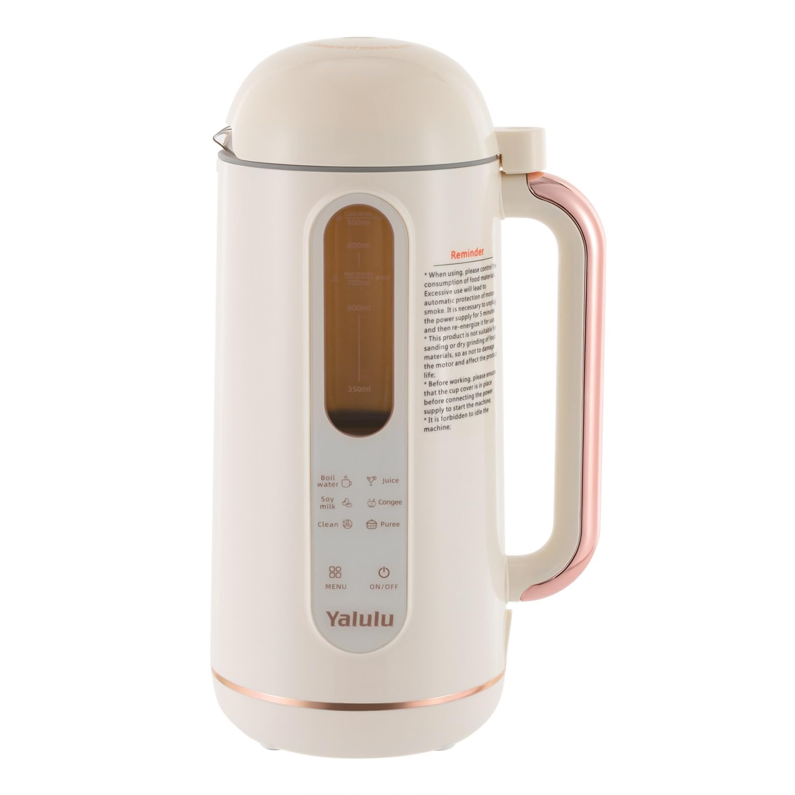 Multi-Functional Nut Milk Maker Machine with Mesh Strainer - 30Oz/900mL Capacity, Boil Water, Keep Warm, Free Filtering, Self Cleaning, Smart Automatic Cold/Hot Homemade Juicer for Almond, Soy, Oat Milk - Perfect for Healthy Breakfast, Vegan Diet & Home Kitchen Use