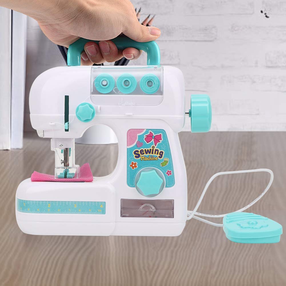Alomejor Kids Electric Sewing Machine - Medium Size Toy Sewing Machine for Beginners | Perfect for DIY Crafts, Costume Making & Learning Basic Sewing Skills