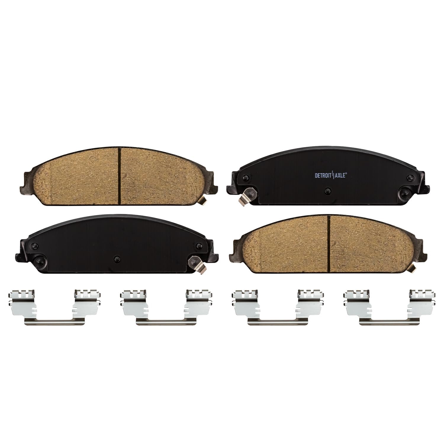 Detroit Axle Ceramic Brake Pads Set - Front & Rear Replacement for Chrysler 300, Dodge Challenger & Charger | Smooth Stopping Power for City Driving & Highway Commutes
