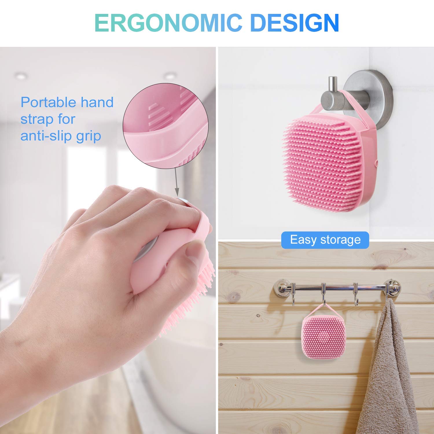 Incrizma Soft Silicone Bath Body Brush with Soap Dispenser - Reusable Exfoliating Body Scrubber for Gentle Skin Massage & Exfoliation (80ml, Random Color) - Perfect for Shower, Spa & Relaxation at Home