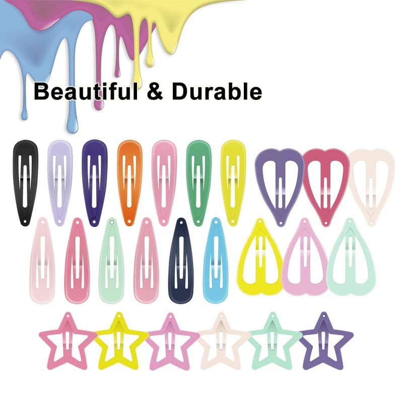 LYITX 36pcs Non-Slip Hair Clips for Toddlers - Colorful Cute Metal Barrettes & Candy Hair Clips for Girls (Perfect for School, Parties & Daily Styling)