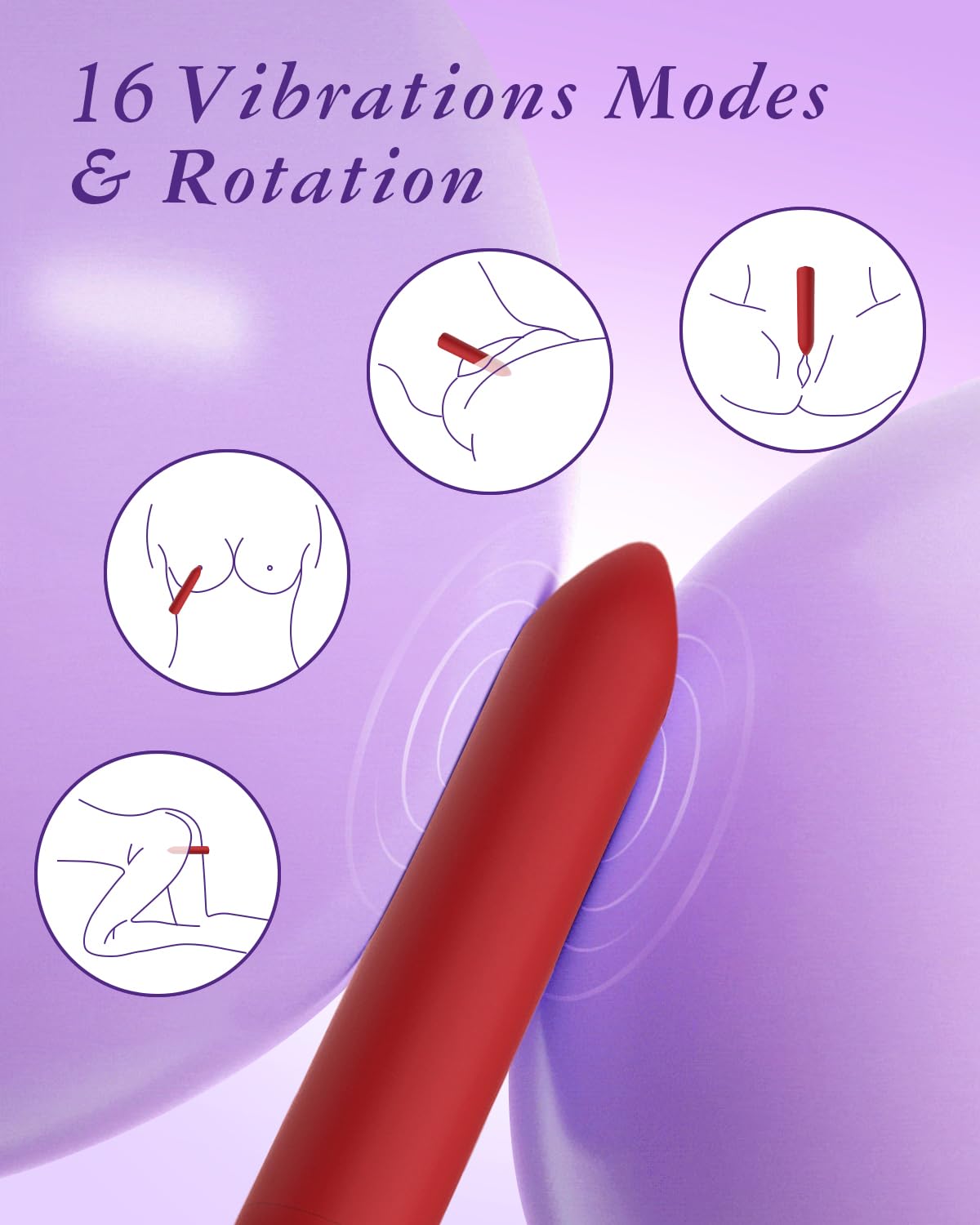 Mini Bullet Vibrator for Women - Powerful G-Spot & Clitoral Stimulator, Rechargeable Adult Sex Toy with 10 Vibration Modes, Discreet Nipple Stimulation Device - Perfect for Solo Play, Couples & Spicing Up Your Sex Life (Pink)