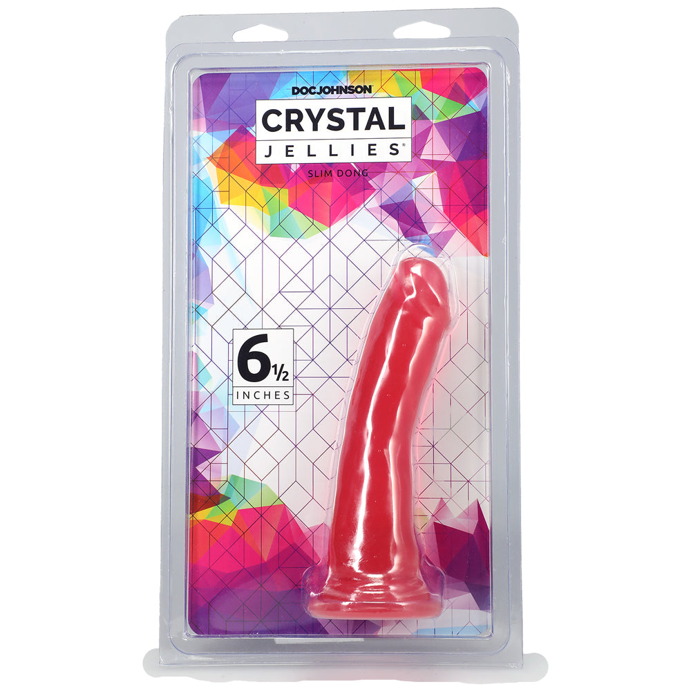 6.5 Inch Slim Crystal Jelly Dildo - Realistic & Flexible Adult Toy for Couples & Solo Play - Perfect for Sensual Massage & Intimate Exploration