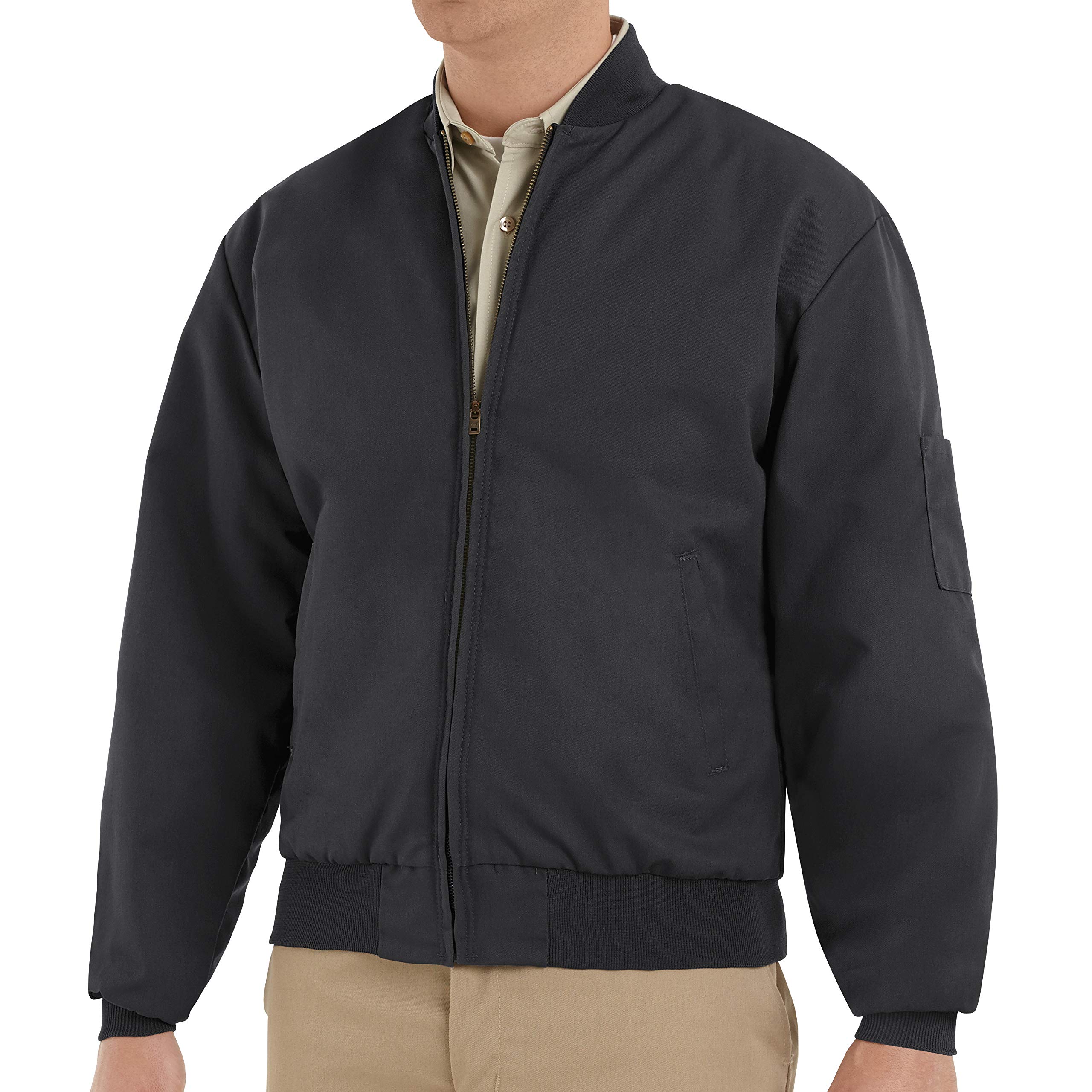 Red Kap Men's Solid Team Jacket - Durable Work Jacket for Construction & Outdoor Activities | Heavy-Duty Zippered Front & Multiple Pockets | Ideal for Workwear, Safety Gear & Casual Wear