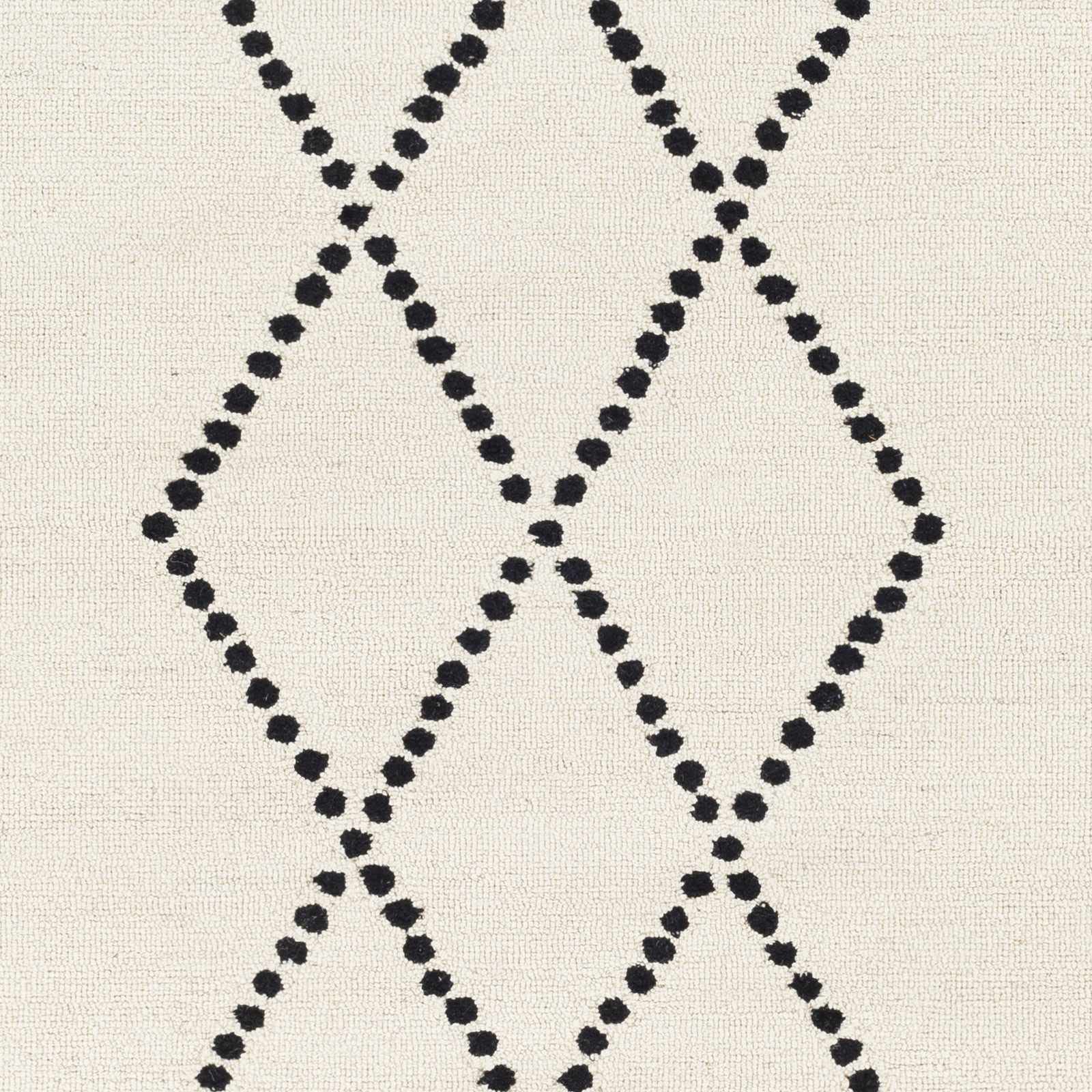 Hauteloom Tamayo Wool Area Rug 8' x 10' - Modern Black & Beige Living Room Bedroom Rug - Soft & Durable for Home Decor, Office, Dining Room