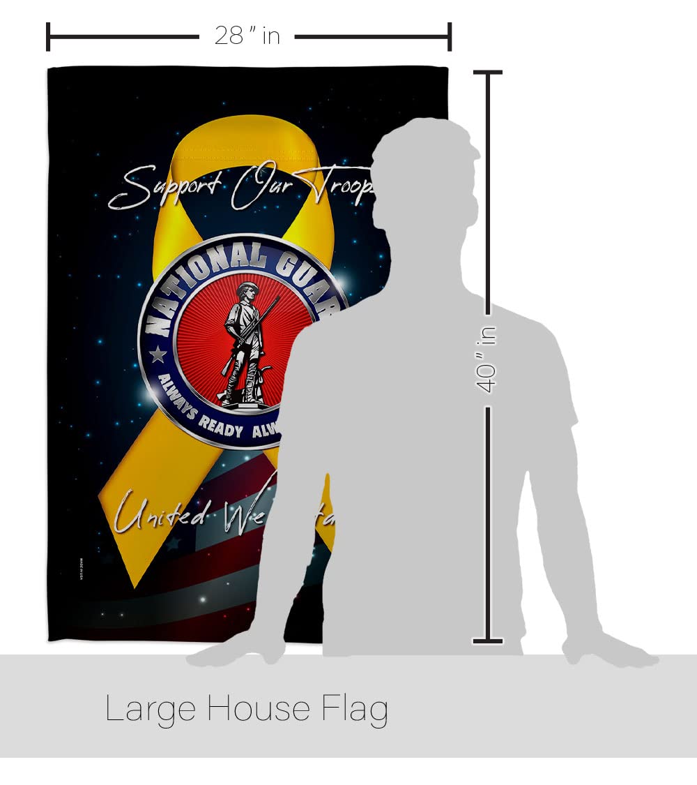 Double-Sided USA Made Armed Forces ANG House Flag Set - National Guard Military Veteran Garden Yard Decoration Banner | Perfect for Patriotic Home Display, Memorial Day & Veterans Day Gifts