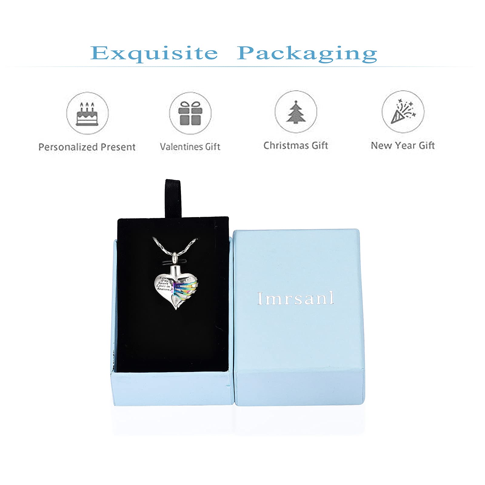 Heart Cremation Urn Necklace Pendant for Ashes - Memorial Jewelry to Keep Loved Ones Close | Perfect for Funerals, Memorials & Everyday Wear